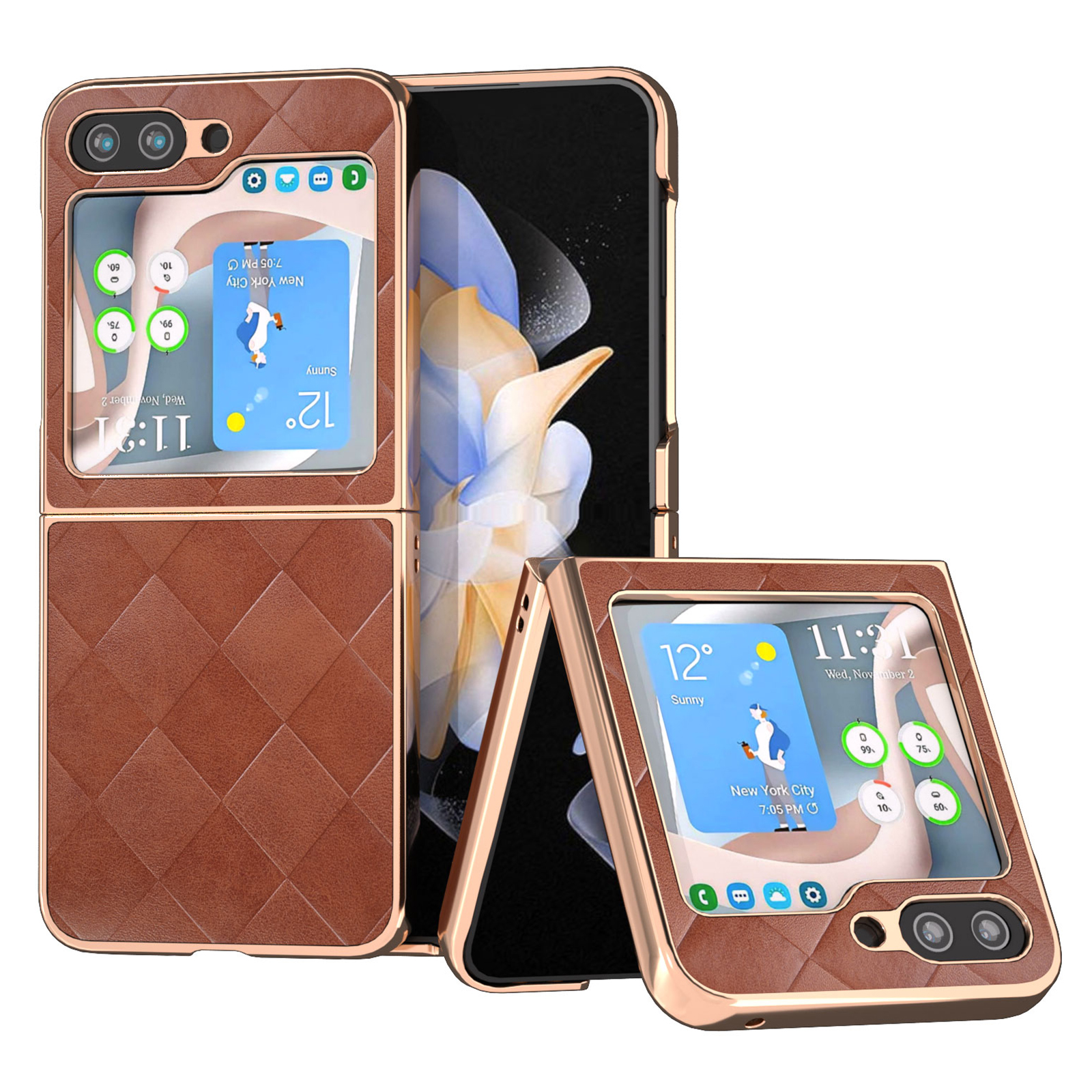 Für Samsung Galaxy Z Flip5 5G Grid Textur Electroplating Case PU Leder -pc -telefonabdeckung - Braun, Galaxy Z Flip5 5G
Für Samsung Galaxy Z Flip5 5G Grid Textur Electroplating Case PU Leder -pc -telefonabdeckung - Braun, Galaxy Z Flip5 5G