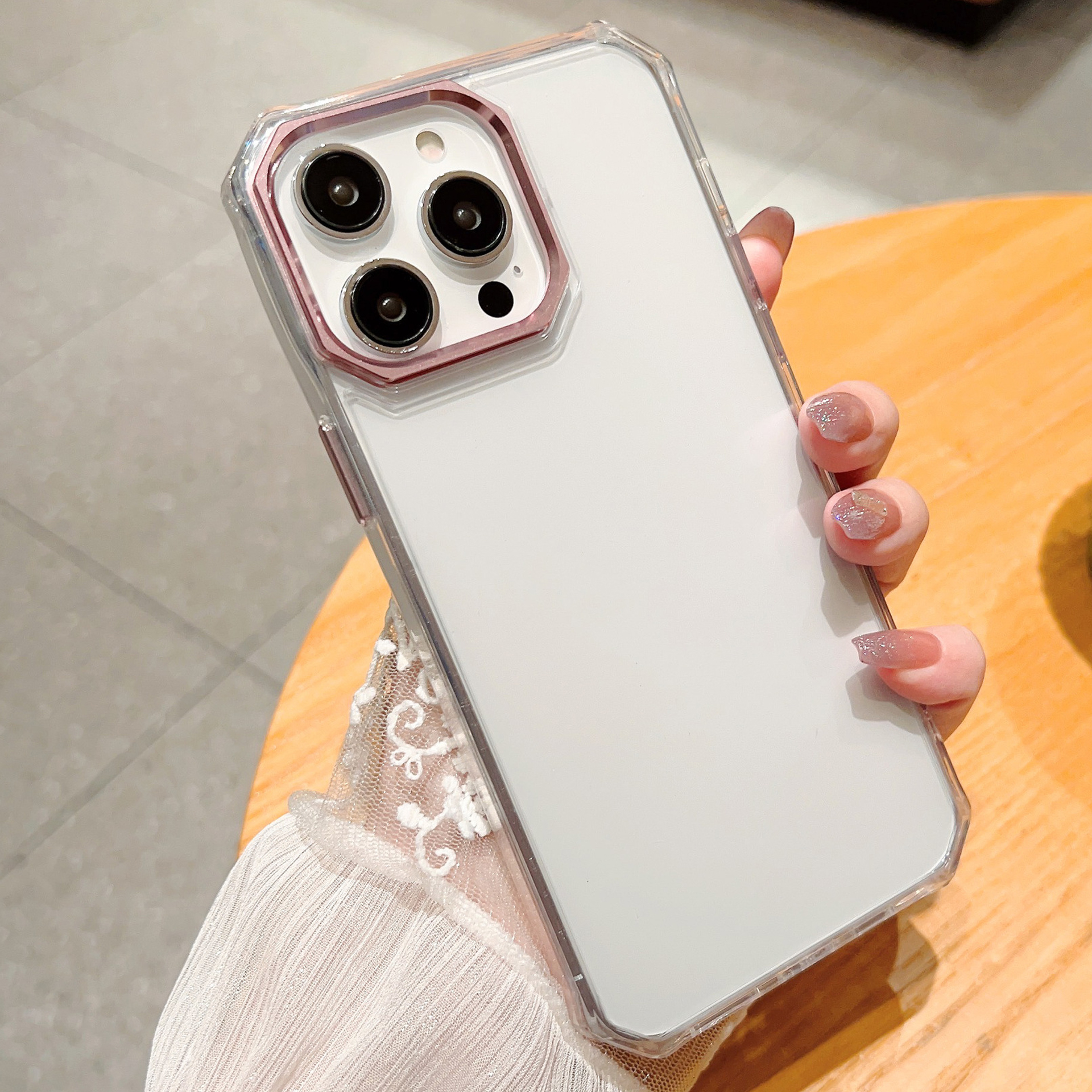 BulkSourcing Ultra Clear Phone Deckung Für Iphone 15 Pro Case TPU+PC Slim Phone Shell Mit Metalllinsenrahmen (MOQ: 10) - Rosa, iPhone 15 Pro
BulkSourcing Ultra Clear Phone Deckung Für Iphone 15 Pro Case TPU+PC Slim Phone Shell Mit Metalllinsenrahmen (MOQ: 10) - Rosa, iPhone 15 Pro