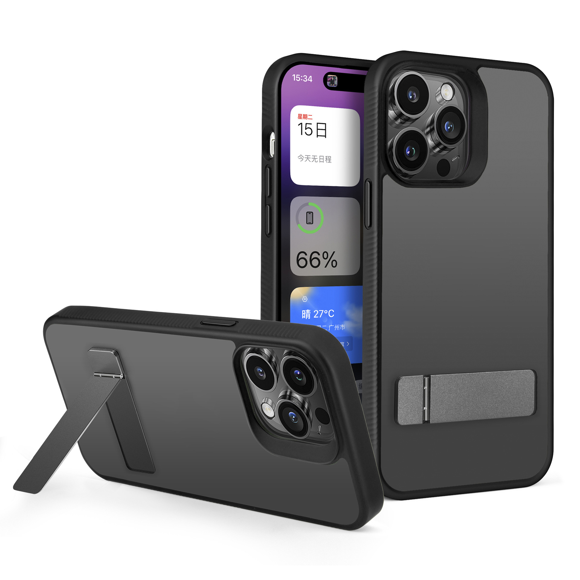 Bulksourcing G Style-kickstand-telefonabdeckung Für Iphone 15 Pro Max Skin-Touch Tpu+acrylphase - Schwarz, iPhone 15 Pro Max
Bulksourcing G Style-kickstand-telefonabdeckung Für Iphone 15 Pro Max Skin-Touch Tpu+acrylphase - Schwarz, iPhone 15 Pro Max