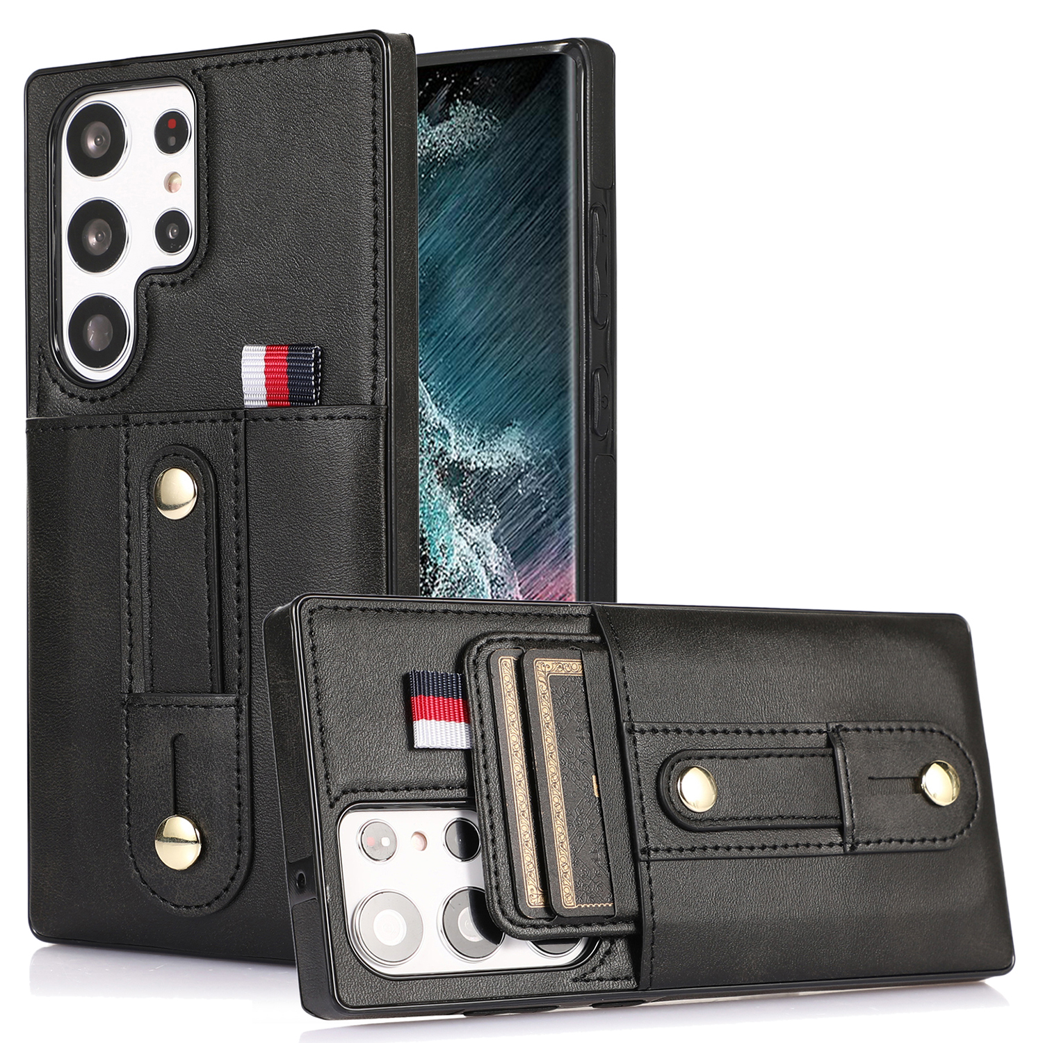 Für Samsung Galaxy S22 Ultra 5G Kickstand-kartenhalter Hülle Pu-lederbeschichtete TPU Anti-drop Retro-telefonabdeckung - Schwarz, Galaxy S22 Ultra 5G
Für Samsung Galaxy S22 Ultra 5G Kickstand-kartenhalter Hülle Pu-lederbeschichtete TPU Anti-drop Retro-telefonabdeckung - Schwarz, Galaxy S22 Ultra 5G