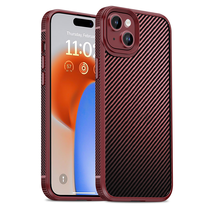 Ipaky Für Iphone 15 Plus Anti-kratzer-telefonabdeckung Kohlefaser Textur TPU + PC Back Case - Weinrot, iPhone 15 Plus
Ipaky Für Iphone 15 Plus Anti-kratzer-telefonabdeckung Kohlefaser Textur TPU + PC Back Case - Weinrot, iPhone 15 Plus