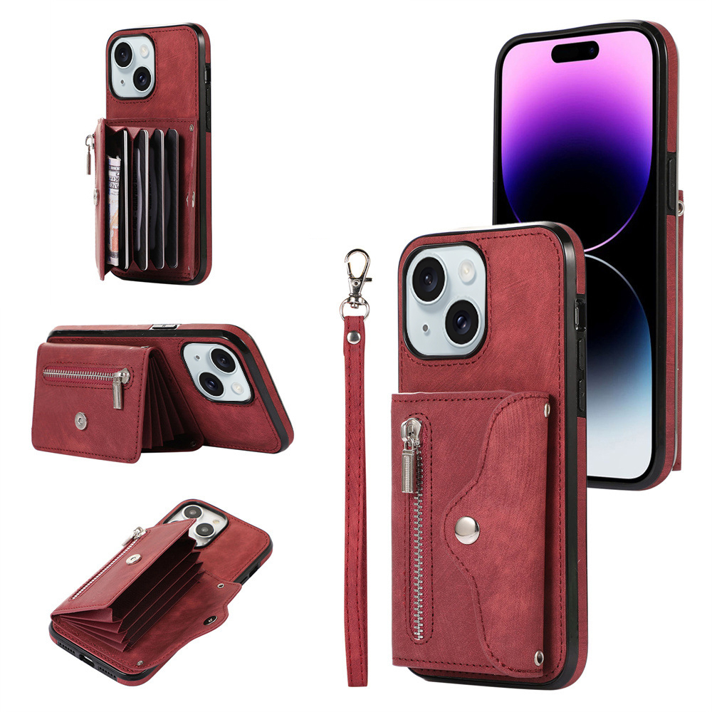 Für Das Iphone 15 Plus PU Leder+tpu Kickstand Cover Wallet Wallet Handtasche Reißverschluss Pocket Phone Hülle - Rot, iPhone 15 Plus
Für Das Iphone 15 Plus PU Leder+tpu Kickstand Cover Wallet Wallet Handtasche Reißverschluss Pocket Phone Hülle - Rot, iPhone 15 Plus