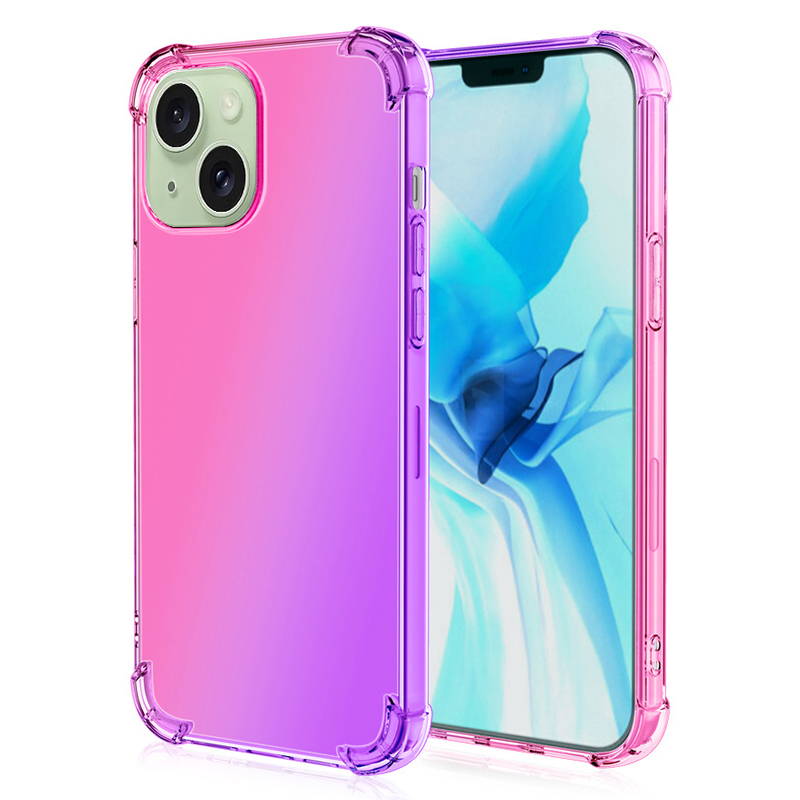 Für Iphone 15 Vierer Ecke Anti-drogen-telefon-hülle-gradientenfarbe Tpu-telefon Zurück-deckung - Rosa / Lila, iPhone 15
Für Iphone 15 Vierer Ecke Anti-drogen-telefon-hülle-gradientenfarbe Tpu-telefon Zurück-deckung - Rosa / Lila, iPhone 15