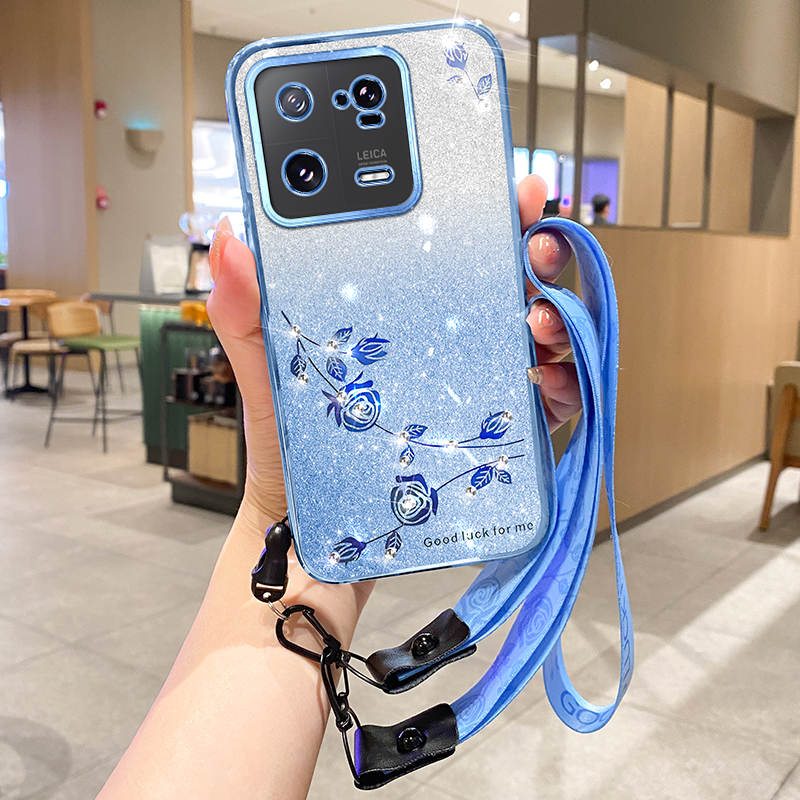 Für Xiaomi 13 Pro 5G Mobiltelefone Beschützer Deckungsabdeckung Blumendesign Strass Glitter TPU -hülle Mit Riemen - Blau, Xiaomi 13 Pro 5G
Für Xiaomi 13 Pro 5G Mobiltelefone Beschützer Deckungsabdeckung Blumendesign Strass Glitter TPU -hülle Mit Riemen - Blau, Xiaomi 13 Pro 5G