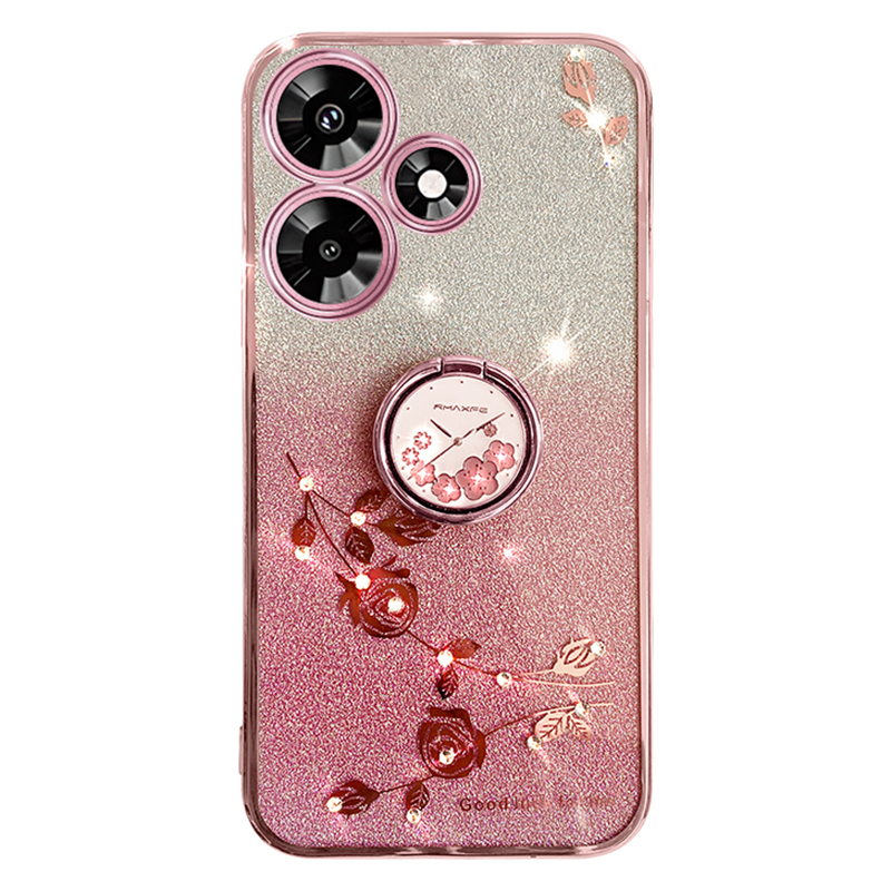 Für Infinix Hot 30i Blumenmuster Glitzer Weicher Tpu-deckungsring-kickstand Anti-fall-handy-hülle - Roségold, Infinix Hot 30i
Für Infinix Hot 30i Blumenmuster Glitzer Weicher Tpu-deckungsring-kickstand Anti-fall-handy-hülle - Roségold, Infinix Hot 30i