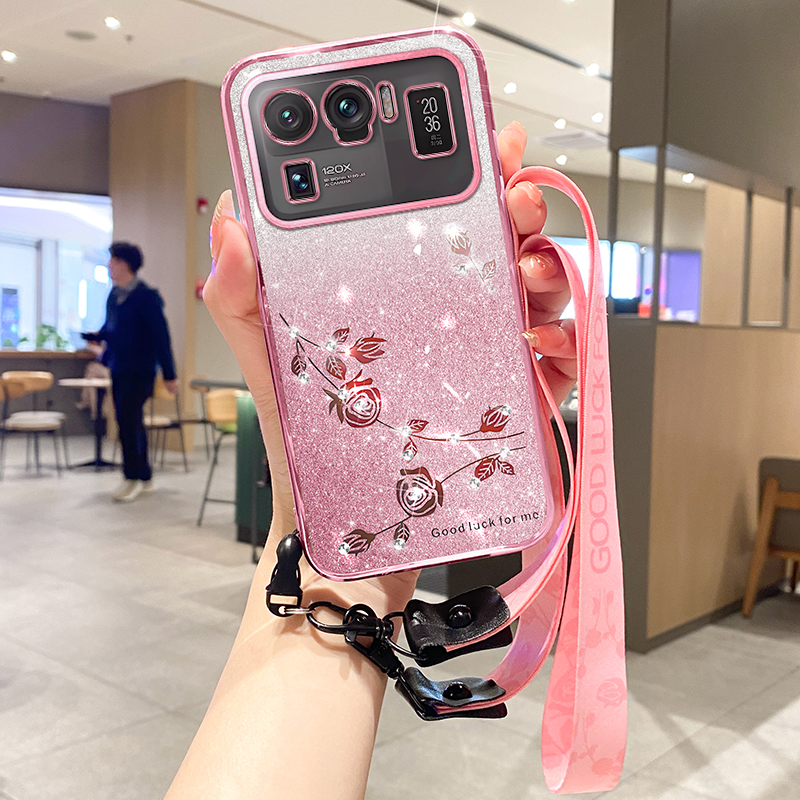 Für Xiaomi Mi 11 Ultra Glitter Strass Decor Blume TPU Back Hülle Gurt Design Telefonschale - Roségold, Xiaomi Mi 11 Ultra
Für Xiaomi Mi 11 Ultra Glitter Strass Decor Blume TPU Back Hülle Gurt Design Telefonschale - Roségold, Xiaomi Mi 11 Ultra