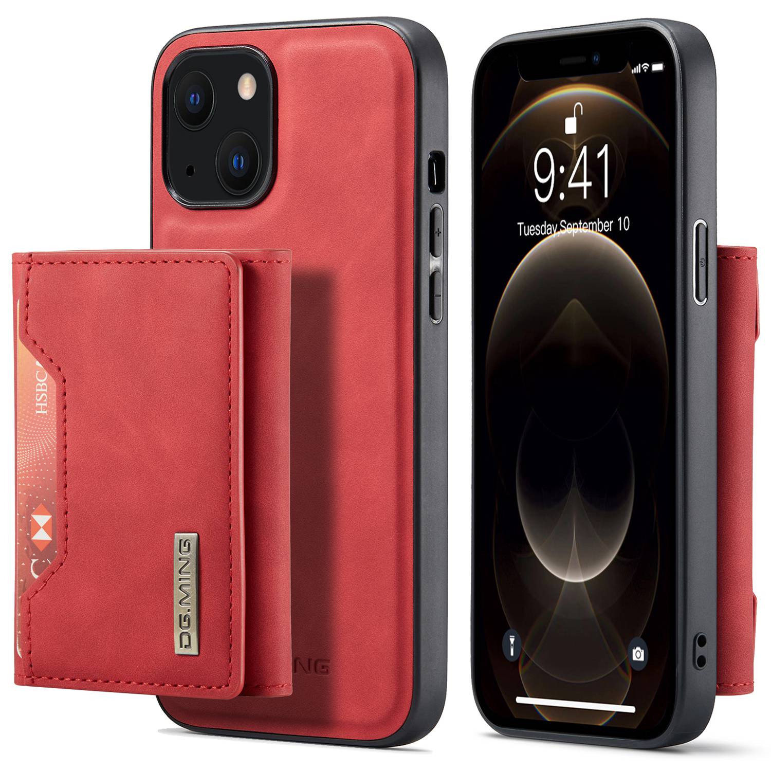 Dg. Ming M2 -serie Für Iphone 15 Plus Kickstand -telefonhülle PU+PC+TPU Magnetic Wallet Phone Deckung - Rot, iPhone 15 Plus
Dg. Ming M2 -serie Für Iphone 15 Plus Kickstand -telefonhülle PU+PC+TPU Magnetic Wallet Phone Deckung - Rot, iPhone 15 Plus