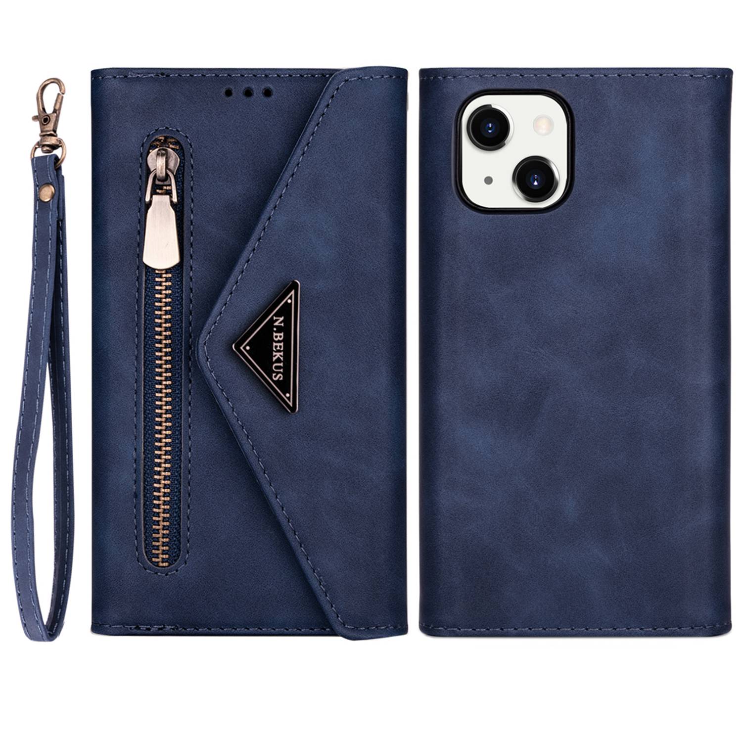 n. Bekus Für Iphone 15 Plus Wallet Leather Phone Hülle Reißverschlusspocket -ständer Mit Kurzem + Langen Riemen - Blau, iPhone 15 Plus
n. Bekus Für Iphone 15 Plus Wallet Leather Phone Hülle Reißverschlusspocket -ständer Mit Kurzem + Langen Riemen - Blau, iPhone 15 Plus