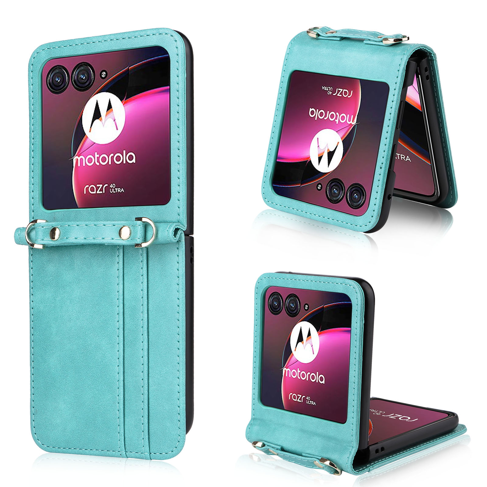 Für Motorola Razr 40 Ultra 5G Hard PC + Pu-lederabdeckung Einteilige Designkarten-slots Telefonhülle Mit Lanyard - Grün, Motorola Razr 40 Ultra 5G
Für Motorola Razr 40 Ultra 5G Hard PC + Pu-lederabdeckung Einteilige Designkarten-slots Telefonhülle Mit Lanyard - Grün, Motorola Razr 40 Ultra 5G