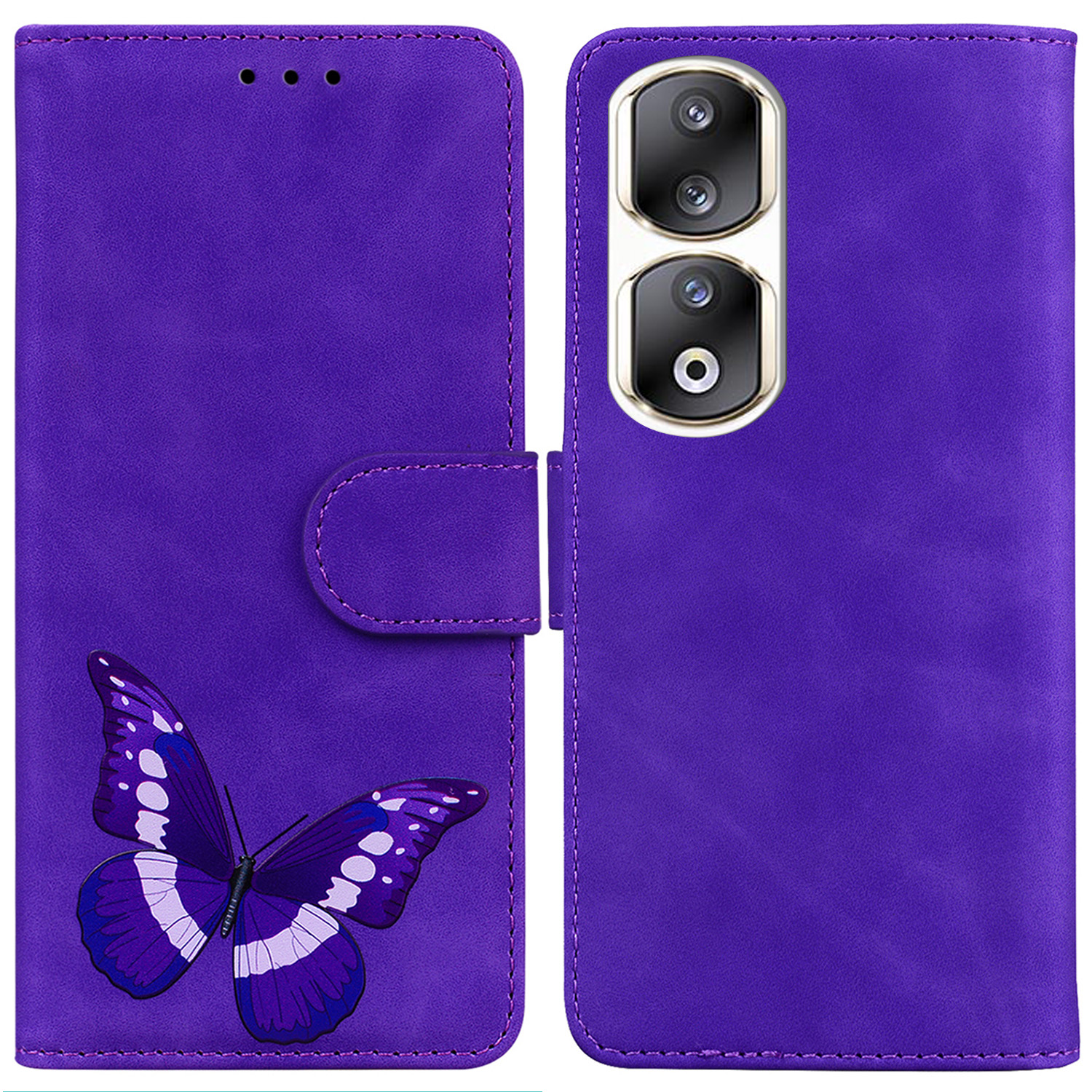 Für Auszeichnung 90 Pro Anti-Scratch Wallet-telefonhülle Schmetterlingsdruck Hauttouch PU Leder Flip Cover - Lila, Honor 90 Pro
Für Auszeichnung 90 Pro Anti-Scratch Wallet-telefonhülle Schmetterlingsdruck Hauttouch PU Leder Flip Cover - Lila, Honor 90 Pro