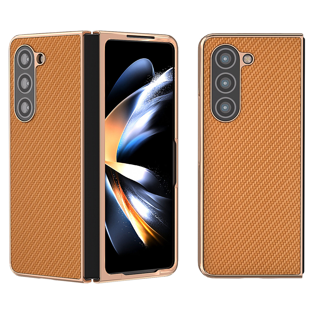 Für Samsung Galaxy Z Fold5 5G Elektroplatte Telefonhülle Carbonfaser Textur PU Leder -pc -abdeckung - Hellbraun, Galaxy Z Fold5 5G
Für Samsung Galaxy Z Fold5 5G Elektroplatte Telefonhülle Carbonfaser Textur PU Leder -pc -abdeckung - Hellbraun, Galaxy Z Fold5 5G