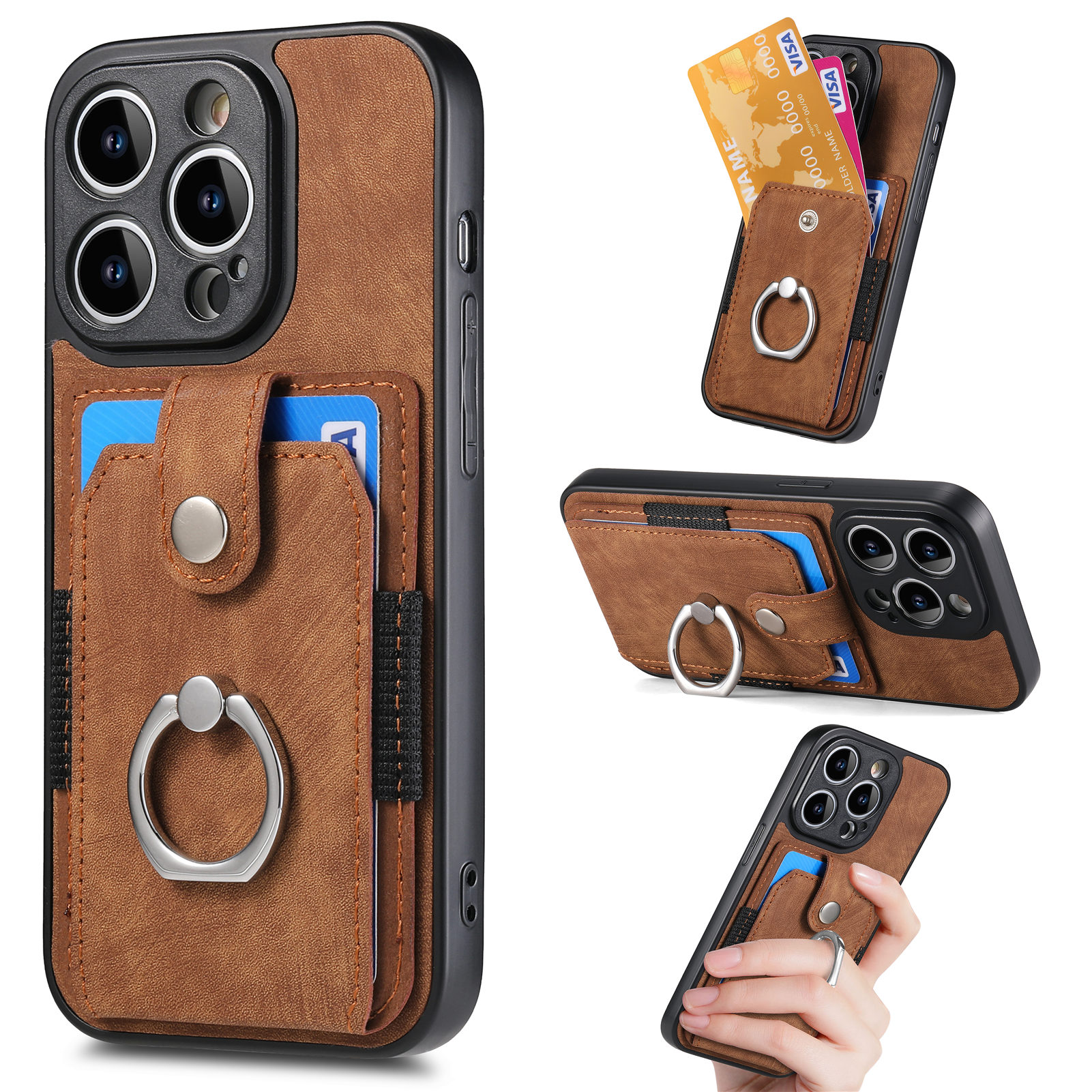 Für Das Iphone 15 Pro Max PU Leder+pc+tpu -rückschlag Ring Ring Ring Kickstand -kartenhalter -telefonhülle - Braun, iPhone 15 Pro Max
Für Das Iphone 15 Pro Max PU Leder+pc+tpu -rückschlag Ring Ring Ring Kickstand -kartenhalter -telefonhülle - Braun, iPhone 15 Pro Max