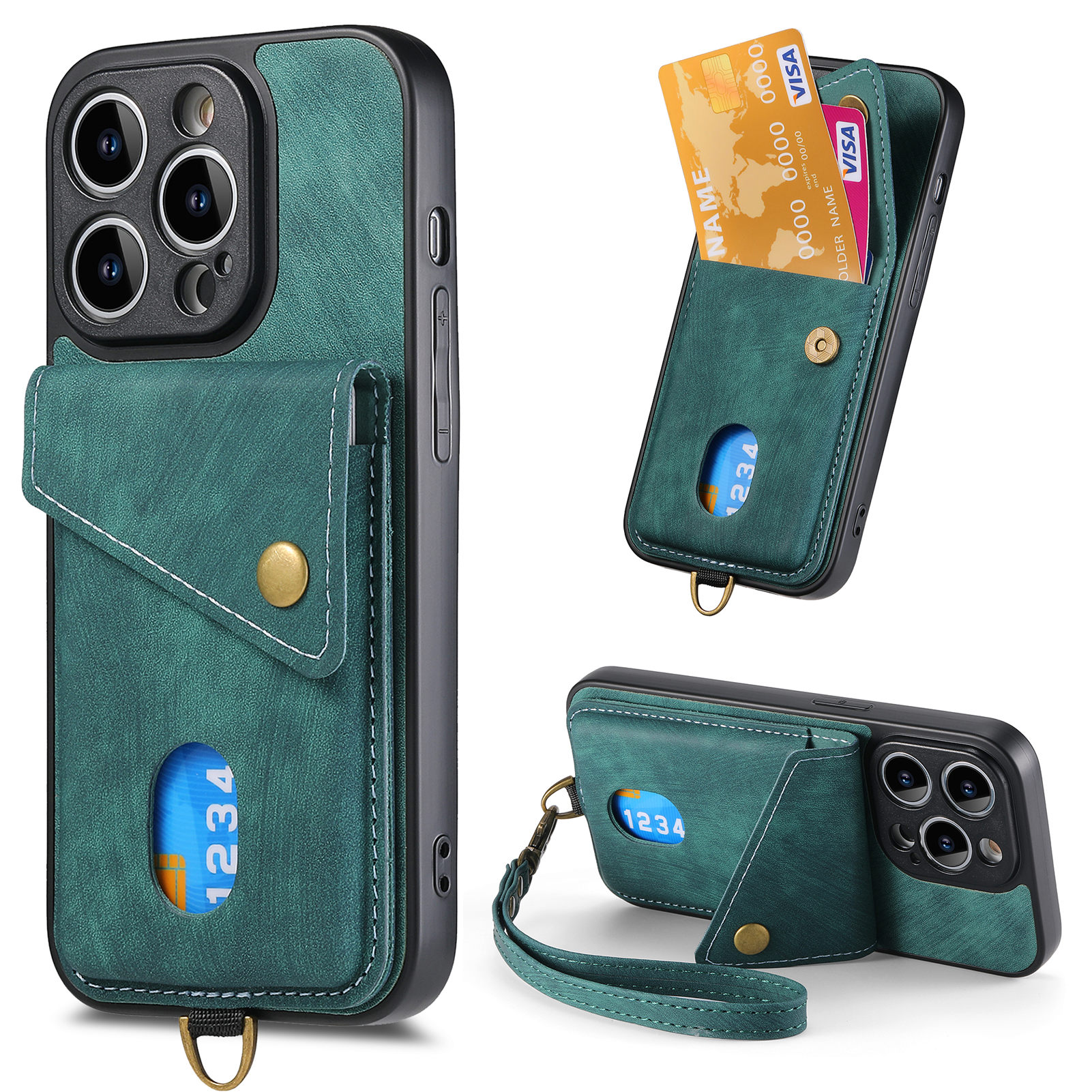 Kartenhalter -telefonabdeckung Für Iphone 15 Pro, Kickstand Retro PU -leder -pc+tpu -hülle - Grün, iPhone 15 Pro
Kartenhalter -telefonabdeckung Für Iphone 15 Pro, Kickstand Retro PU -leder -pc+tpu -hülle - Grün, iPhone 15 Pro