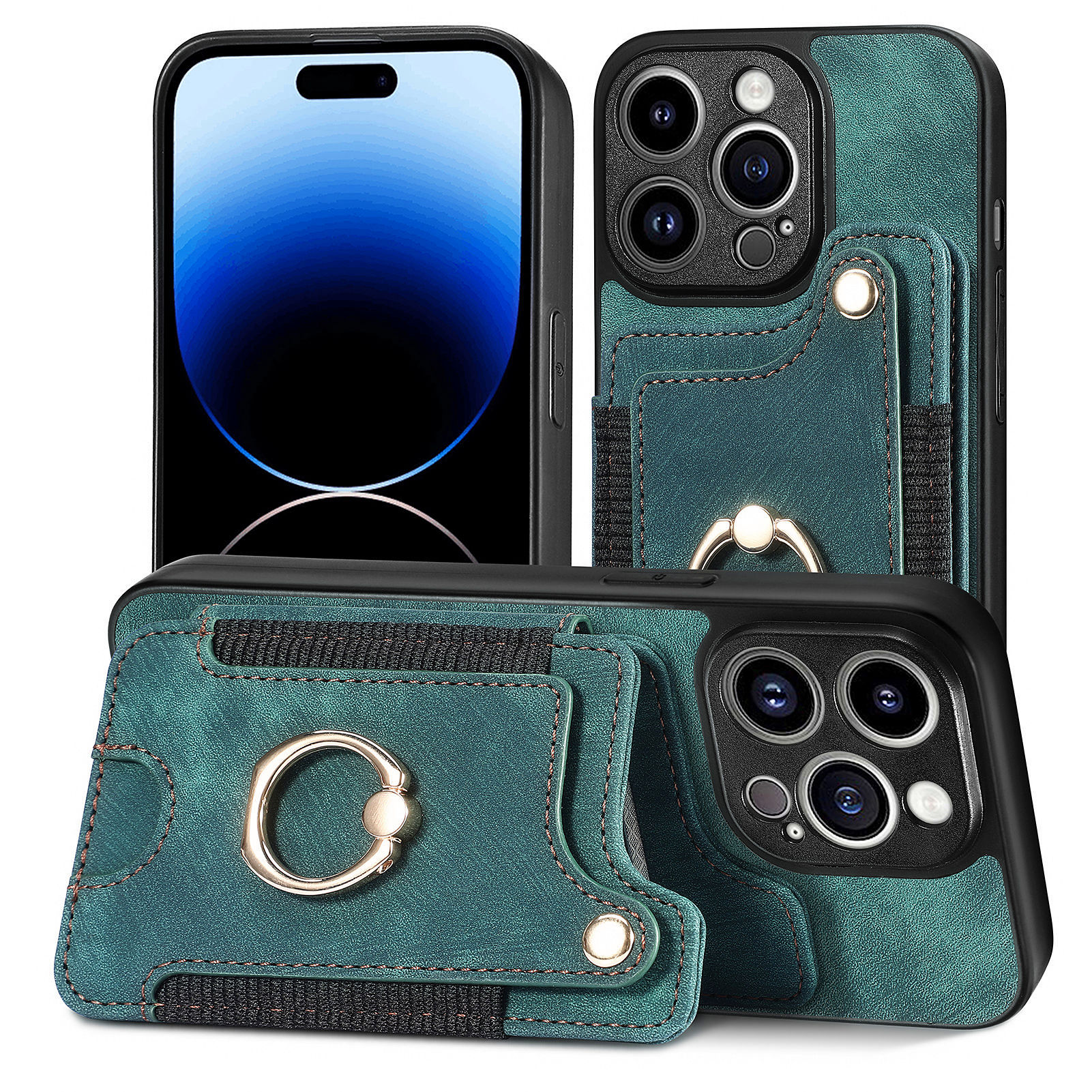 Telefonhülle Für Iphone 15 Pro Max, RFID -blockierkartenhalter PU Leder+pc+tpu -kickständer Mit Handgurt - Grün, iPhone 15 Pro Max
Telefonhülle Für Iphone 15 Pro Max, RFID -blockierkartenhalter PU Leder+pc+tpu -kickständer Mit Handgurt - Grün, iPhone 15 Pro Max