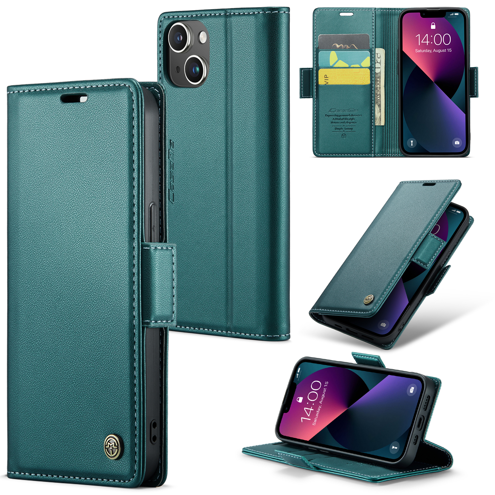 Caseme 023 -serie Für Iphone 15 RFID Blockierende Litchi Texture Phone Cover Lederstand Wallet Hülle - Grün, iPhone 15
Caseme 023 -serie Für Iphone 15 RFID Blockierende Litchi Texture Phone Cover Lederstand Wallet Hülle - Grün, iPhone 15