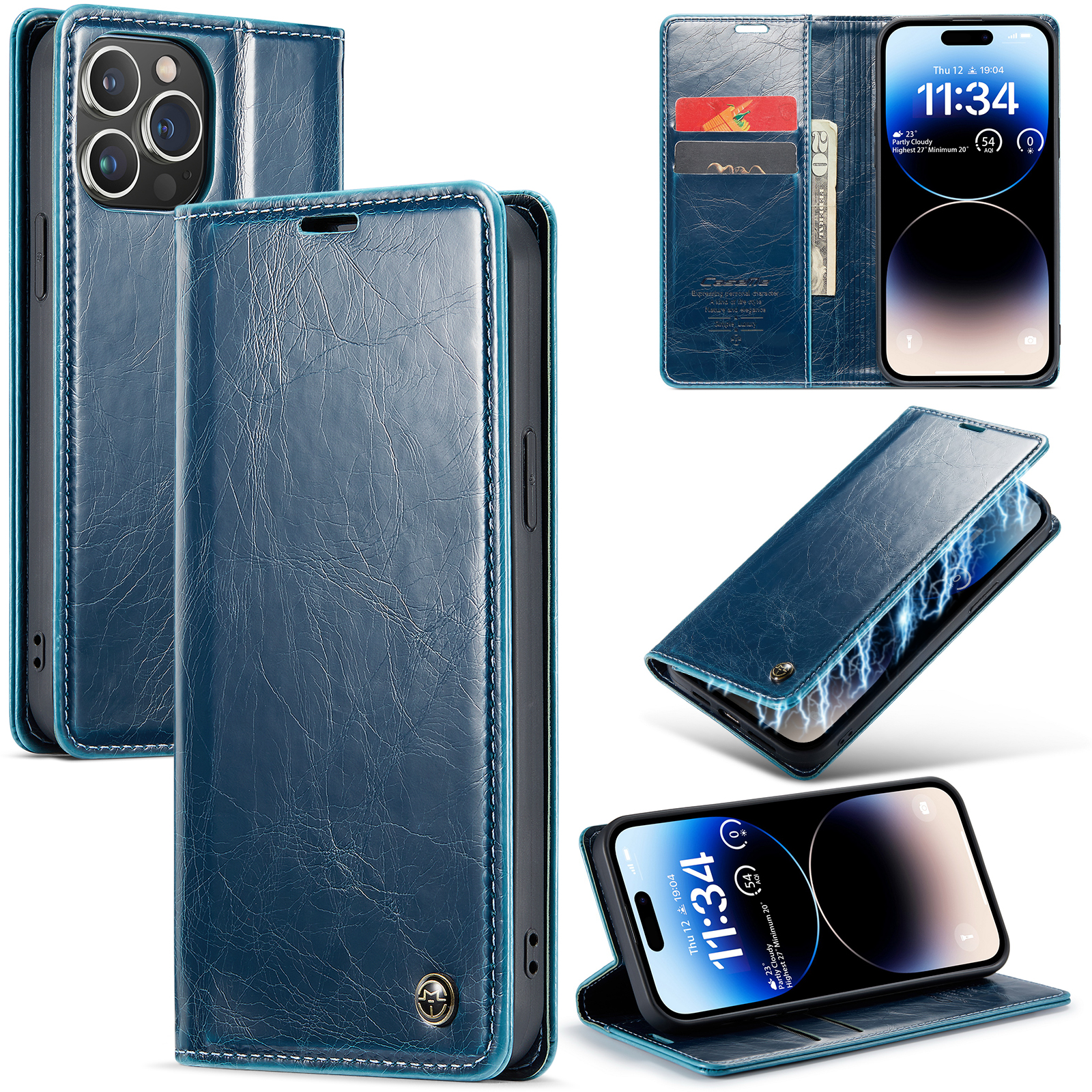 Caseme 003 -serie Für Iphone 15 Ultra Waxy Crazy Horse Texture Phone Hülle PU Leder Brieftasche Cover - Blau, iPhone 15 Pro Max
Caseme 003 -serie Für Iphone 15 Ultra Waxy Crazy Horse Texture Phone Hülle PU Leder Brieftasche Cover - Blau, iPhone 15 Pro Max