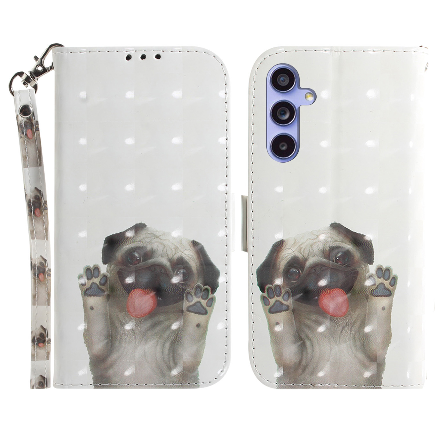 PU Lederstand Filp -abdeckung Für Samsung Galaxy S23 Fe, 3D -muster -druck -brieftaschenhülle Mit Riemen - Mops, Galaxy S23 FE
PU Lederstand Filp -abdeckung Für Samsung Galaxy S23 Fe, 3D -muster -druck -brieftaschenhülle Mit Riemen - Mops, Galaxy S23 FE