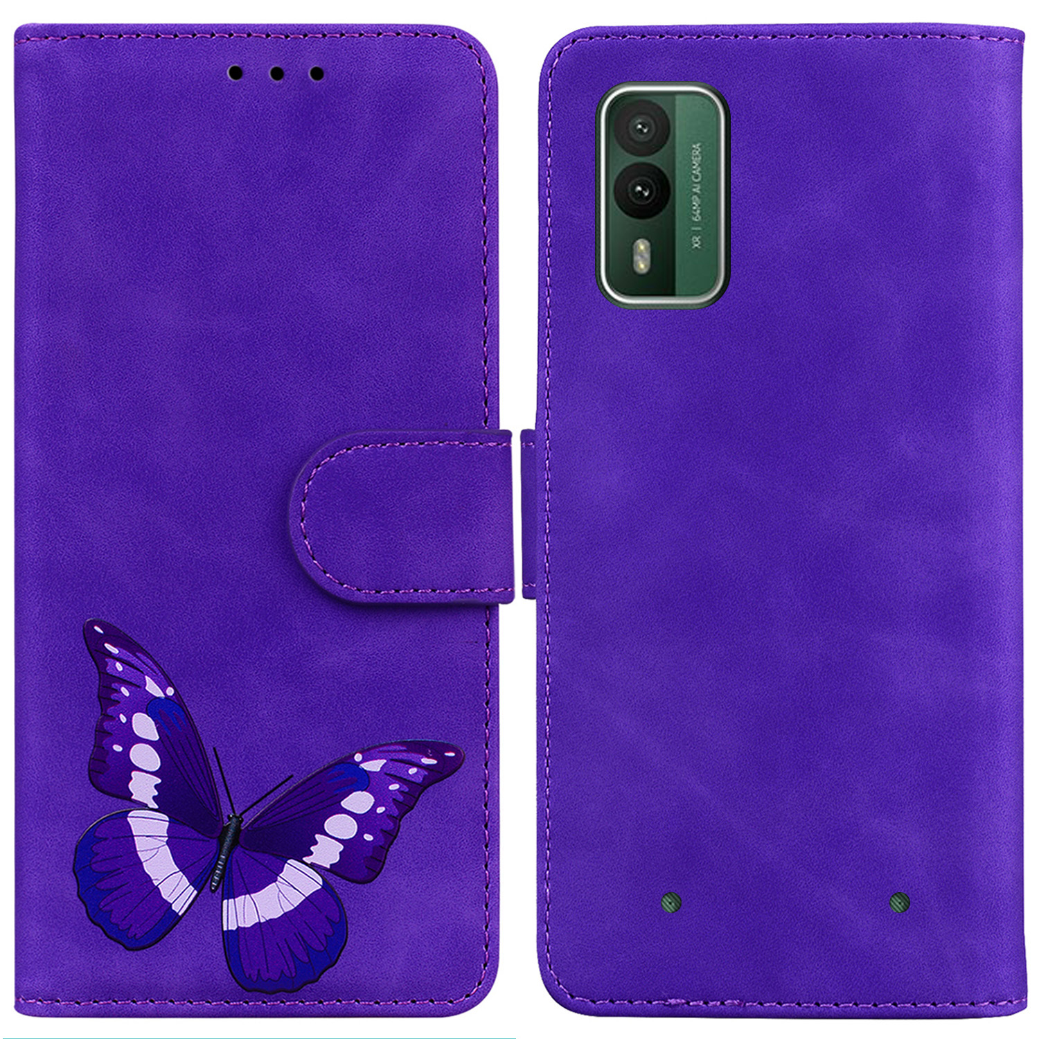 Für Nokia XR21 Book Style Butterfly Printing Stand Wallet Hülle PU Leder+tpu Herbst Proof Phone Cover - Lila, Nokia XR21
Für Nokia XR21 Book Style Butterfly Printing Stand Wallet Hülle PU Leder+tpu Herbst Proof Phone Cover - Lila, Nokia XR21