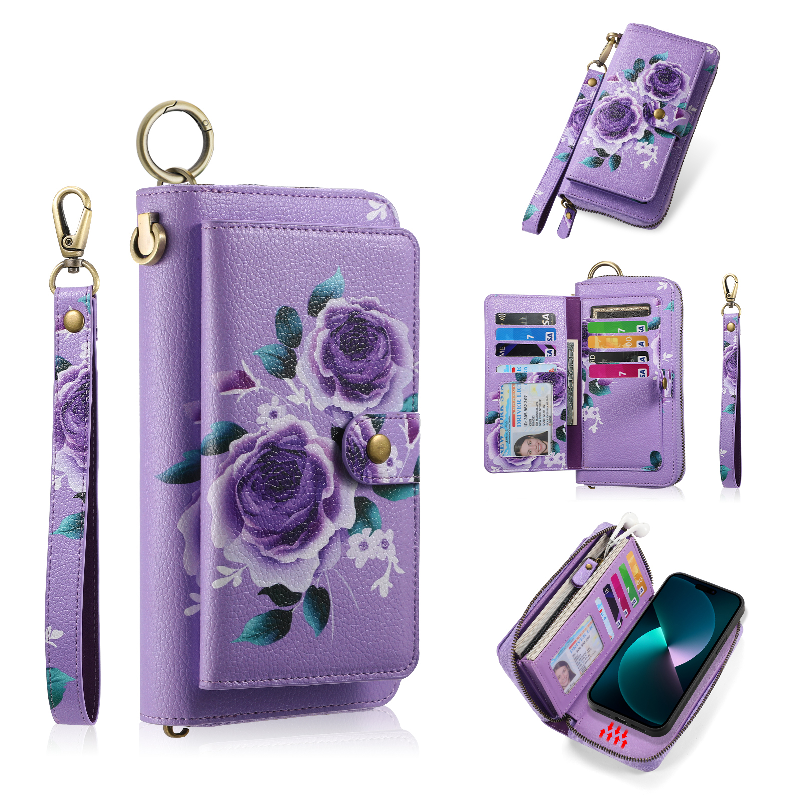 Pola Style 003 TPU+PU Phone Hülle Für Iphone 15 Plus Schocksicherer Abdeckung Abnehmbar 2-in-1-brieftaschenhülle Mit Riemen - Lila, iPhone 15 Plus
Pola Style 003 TPU+PU Phone Hülle Für Iphone 15 Plus Schocksicherer Abdeckung Abnehmbar 2-in-1-brieftaschenhülle Mit Riemen - Lila, iPhone 15 Plus