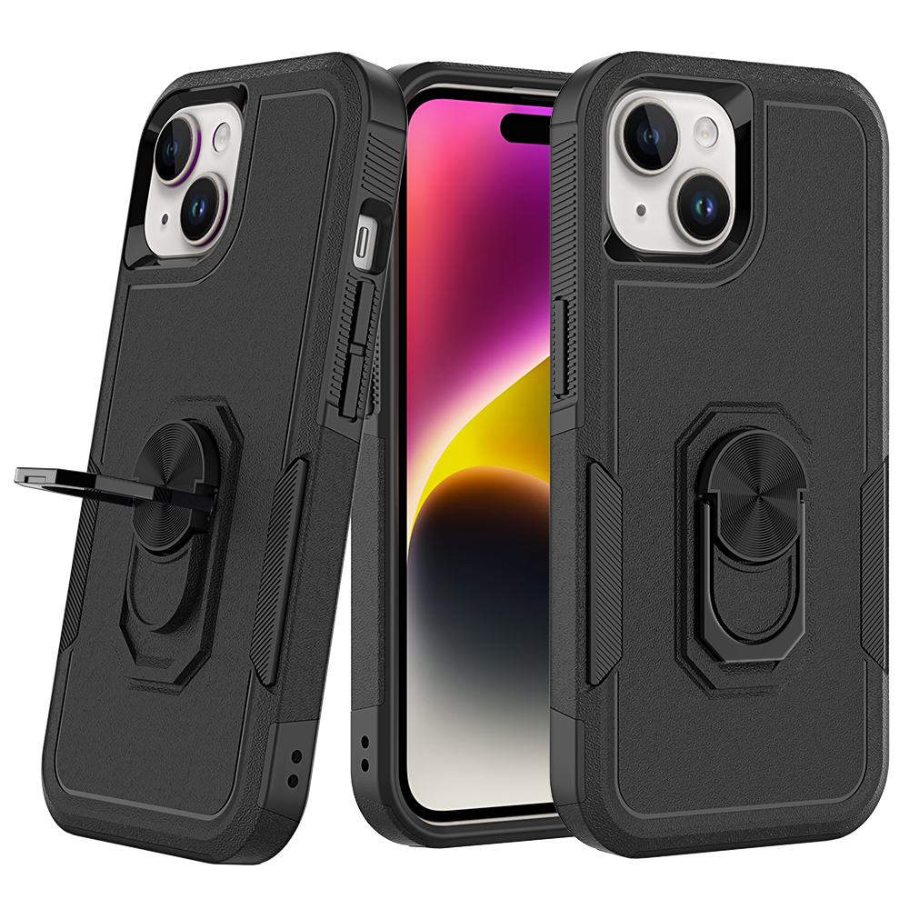 PC + Tpu-telefonhülle Für Iphone 15, Metall Ring Kickstand Drop-proof-telefonabdeckung - Schwarz, iPhone 15
PC + Tpu-telefonhülle Für Iphone 15, Metall Ring Kickstand Drop-proof-telefonabdeckung - Schwarz, iPhone 15
