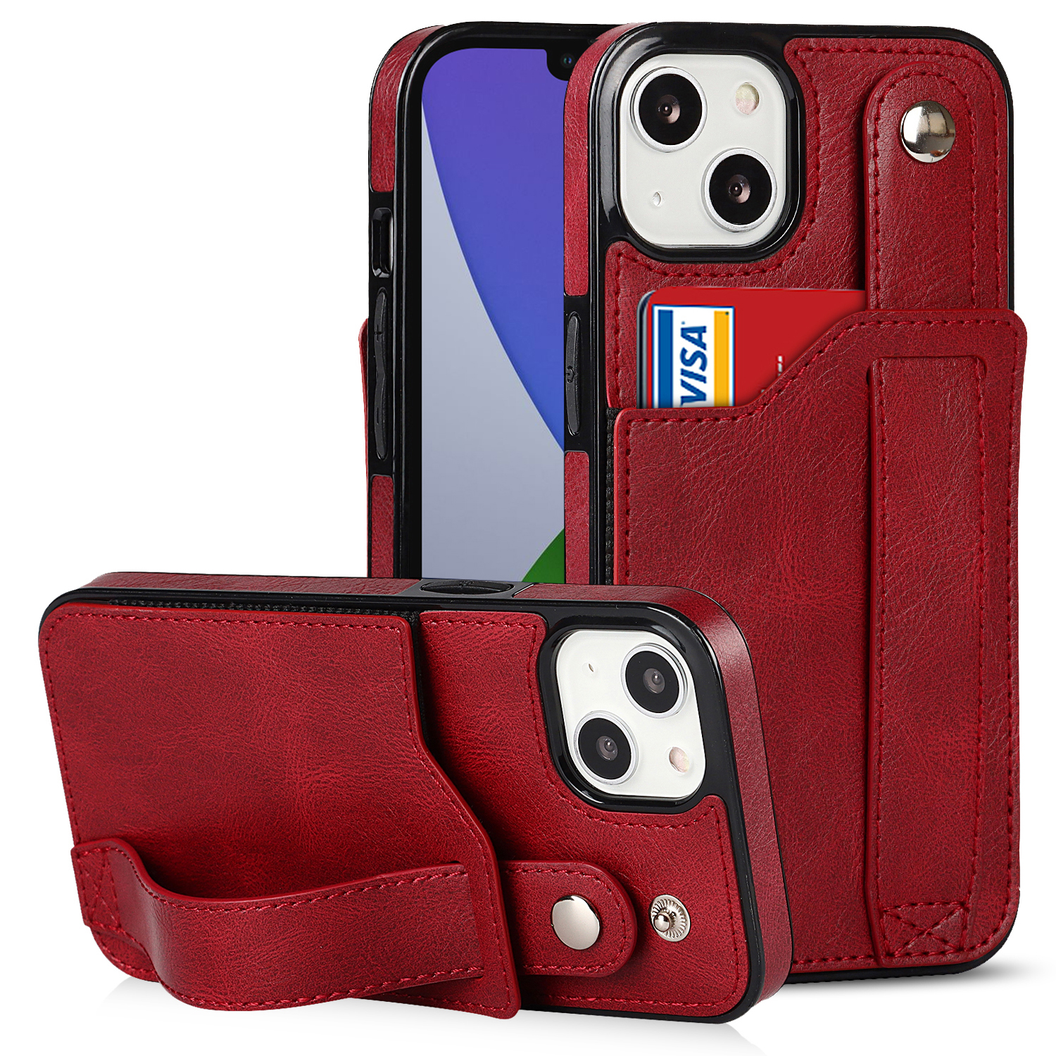 PU Leder+tpu -telefonhülle Für Iphone 15 Plus, Retro -karten -slot -armband Kickstand RFID Blocking Cover - Rot, iPhone 15 Plus
PU Leder+tpu -telefonhülle Für Iphone 15 Plus, Retro -karten -slot -armband Kickstand RFID Blocking Cover - Rot, iPhone 15 Plus
