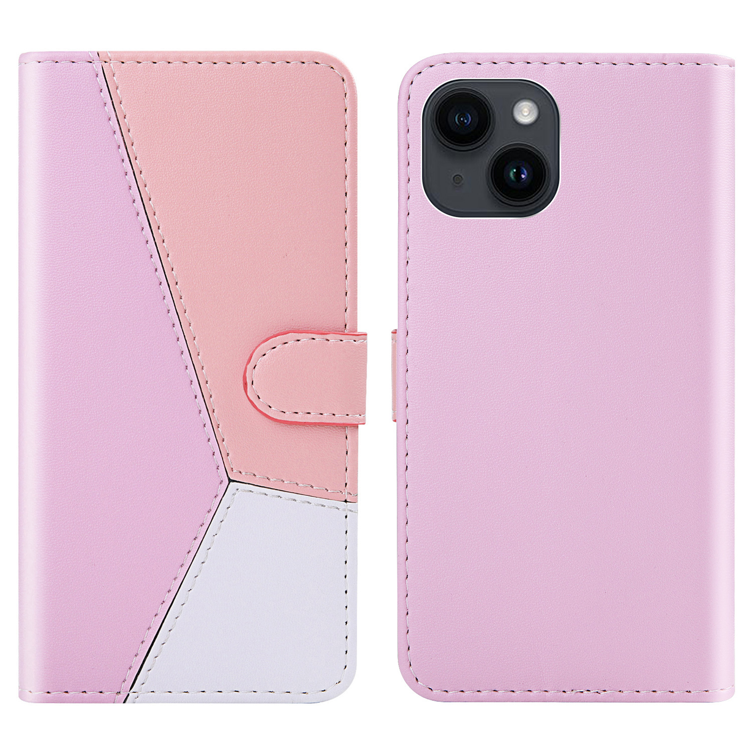 PU Leder-brieftaschenhülle Für Iphone 15, Dreifarbige Spleißständer Telefonabdeckung - Lila / Rosa / Weiß, iPhone 15
PU Leder-brieftaschenhülle Für Iphone 15, Dreifarbige Spleißständer Telefonabdeckung - Lila / Rosa / Weiß, iPhone 15