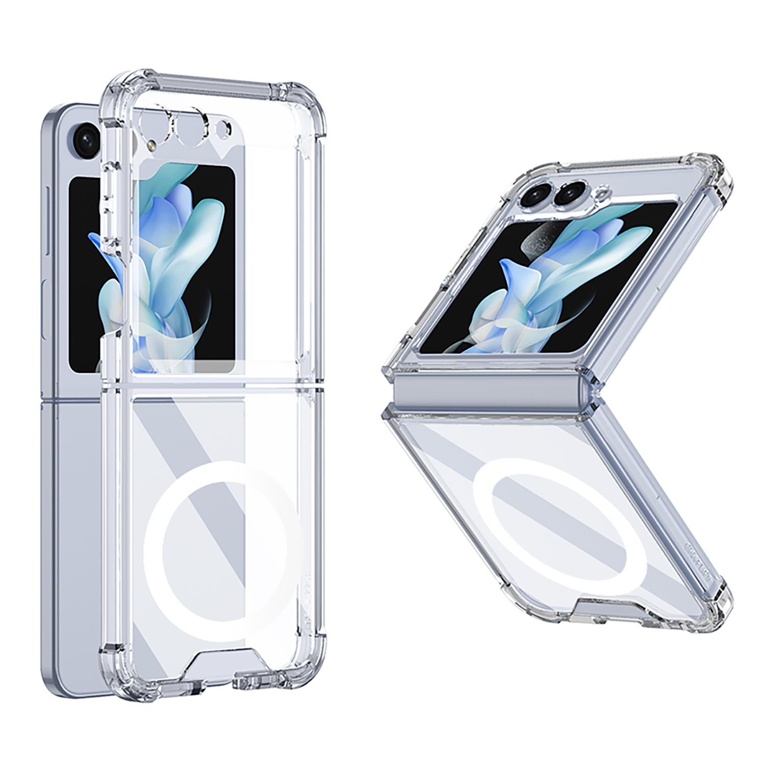 GKK Für Samsung Galaxy Z Flip5 5G Magnetic Phone Case Verstärkte Ecken TPU Clear Deckung - Transparent, Galaxy Z Flip5 5G
GKK Für Samsung Galaxy Z Flip5 5G Magnetic Phone Case Verstärkte Ecken TPU Clear Deckung - Transparent, Galaxy Z Flip5 5G