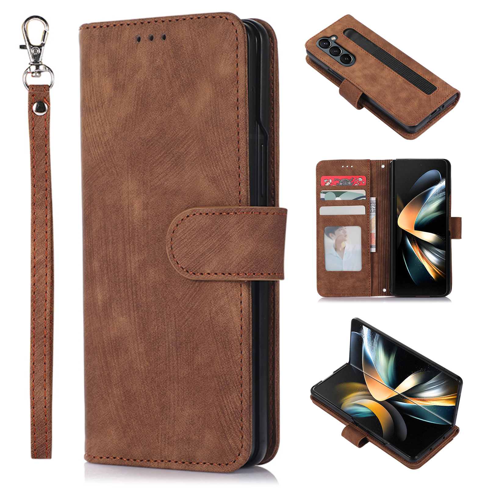 Für Samsung Galaxy Z Fold5 5G PU Leder+pc Wallet Phone Hülle Ständer Hauttouch Schutzabdeckung - Braun, Galaxy Z Fold5 5G
Für Samsung Galaxy Z Fold5 5G PU Leder+pc Wallet Phone Hülle Ständer Hauttouch Schutzabdeckung - Braun, Galaxy Z Fold5 5G