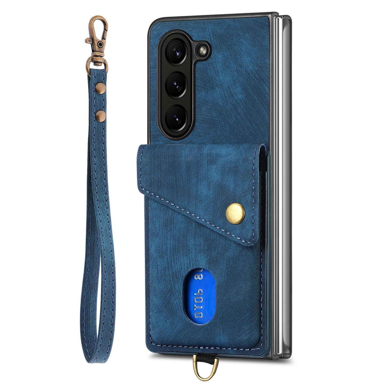 Retro PU+TPU -telefonhülle Für Galaxy Z Fold5 5G Schockdcoschkartenhalter Kickstand Cover Mit Riemen - Blau, Galaxy Z Fold5 5G
Retro PU+TPU -telefonhülle Für Galaxy Z Fold5 5G Schockdcoschkartenhalter Kickstand Cover Mit Riemen - Blau, Galaxy Z Fold5 5G