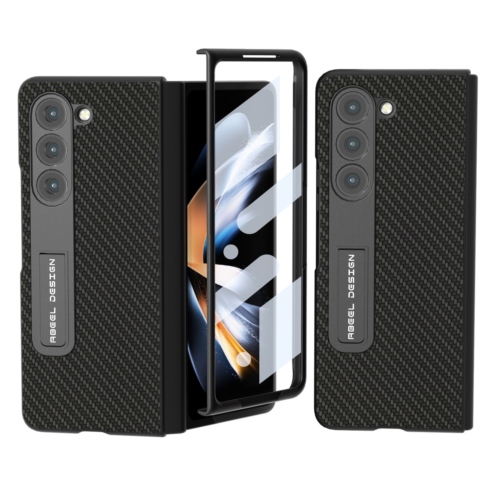 ABEEL Für Samsung Galaxy Z Fold5 5G Kickstand Faltphase Hülle Carbonfaser Textur Lederbeschichteter PC -abdeckung - Schwarz, Galaxy Z Fold5 5G
ABEEL Für Samsung Galaxy Z Fold5 5G Kickstand Faltphase Hülle Carbonfaser Textur Lederbeschichteter PC -abdeckung - Schwarz, Galaxy Z Fold5 5G