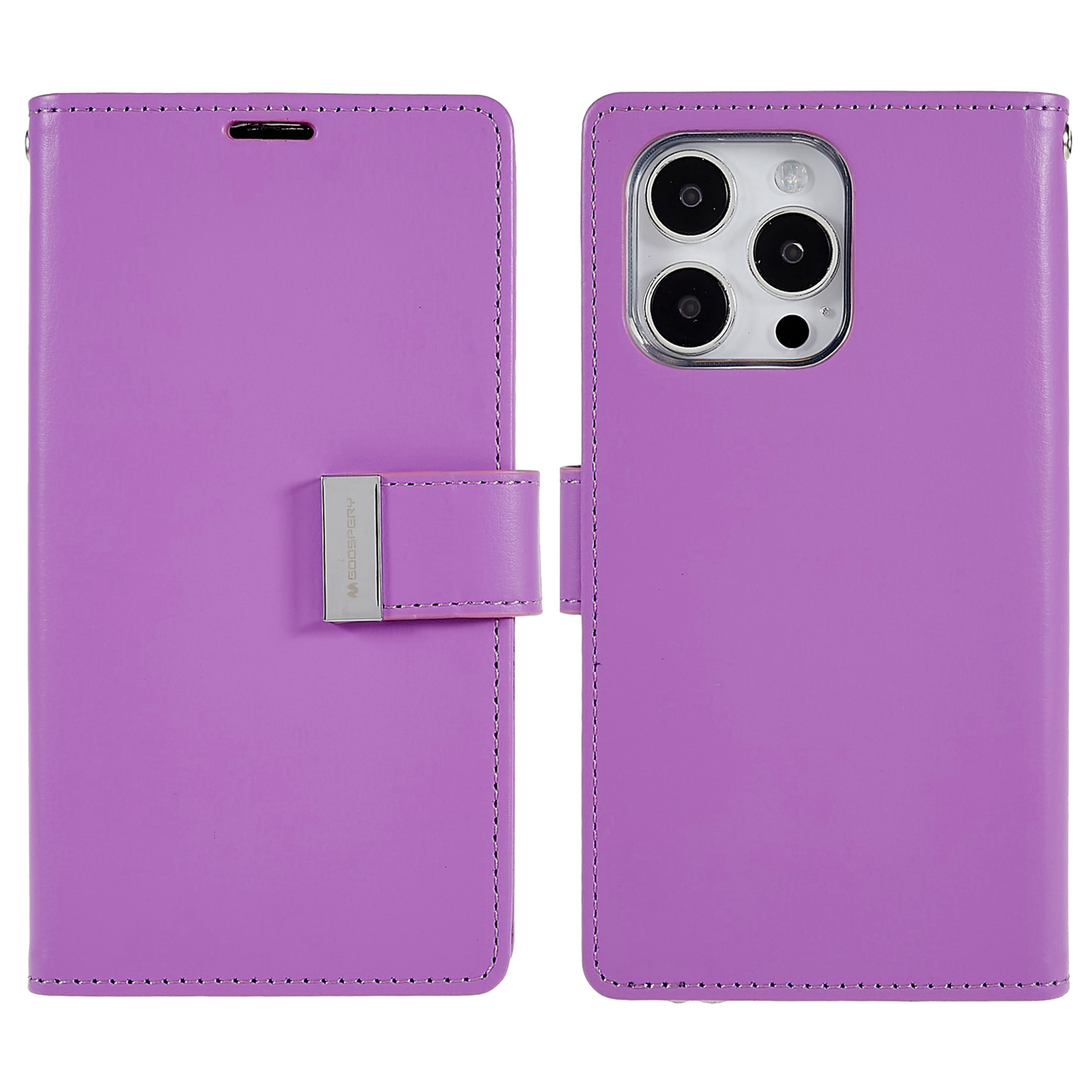 Mercury Goospery Für Iphone 15 Pro Phone Wallet Hülle PU Lederabdeckung Mit Metallmagnetverschluss - Lila, iPhone 15 Pro
Mercury Goospery Für Iphone 15 Pro Phone Wallet Hülle PU Lederabdeckung Mit Metallmagnetverschluss - Lila, iPhone 15 Pro