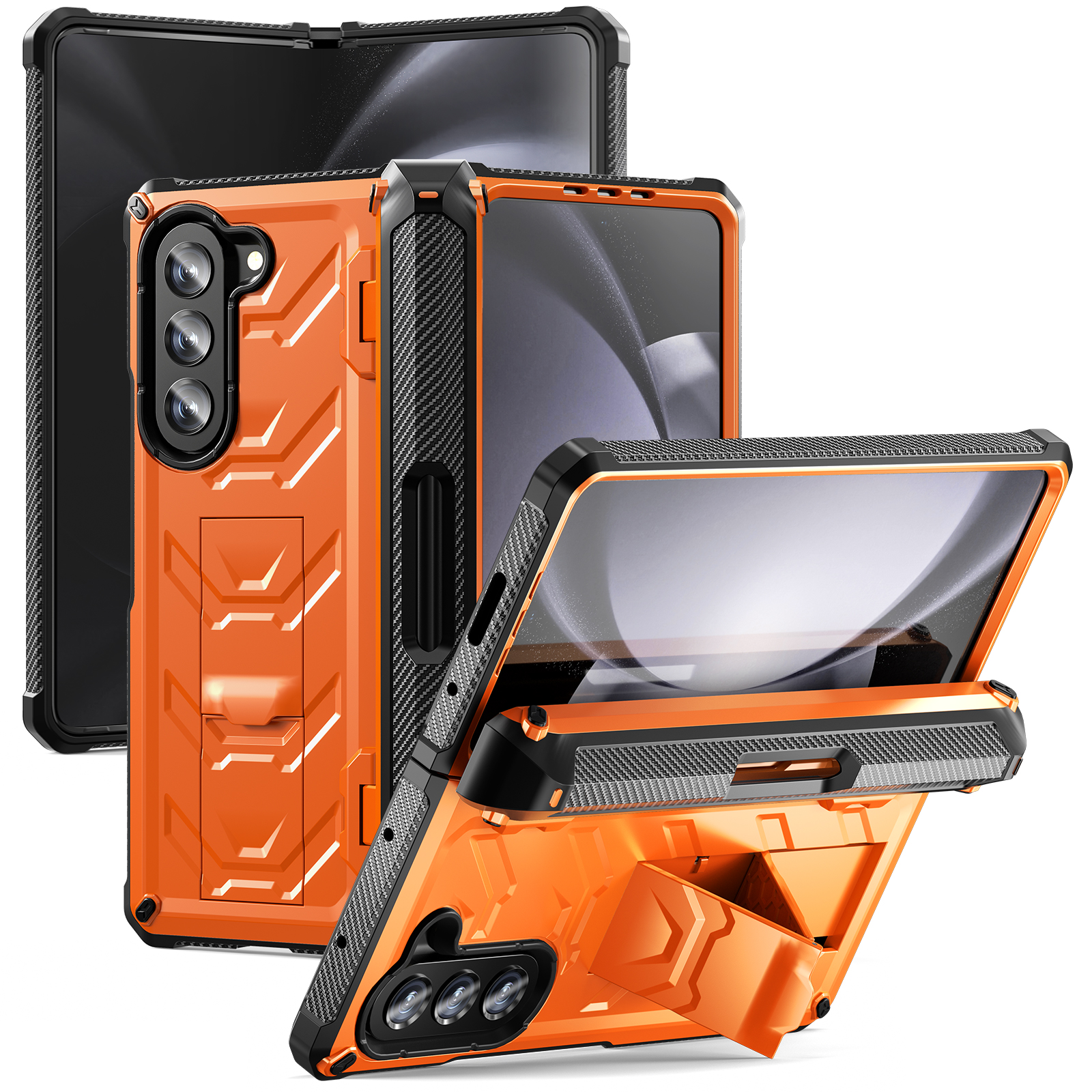 Für Samsung Galaxy Z Fold5 5G Rugged Series Kickstand Phone Case Anti-drop TPU+PC Hybrid-abdeckung Mit Stifthalterscharnier - Orange, Galaxy Z Fold5 5G
Für Samsung Galaxy Z Fold5 5G Rugged Series Kickstand Phone Case Anti-drop TPU+PC Hybrid-abdeckung Mit Stifthalterscharnier - Orange, Galaxy Z Fold5 5G