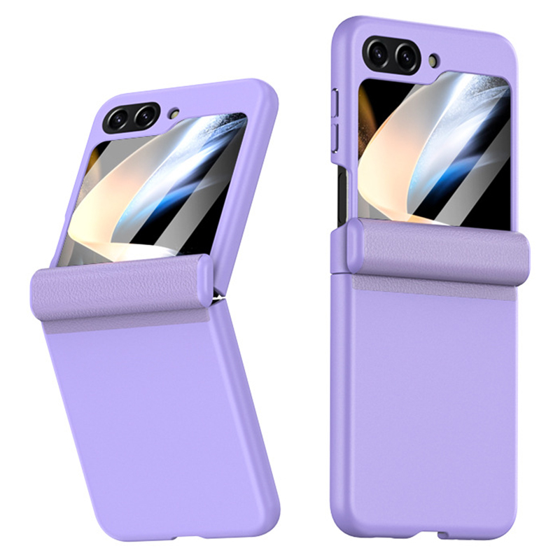 Für Samsung Galaxy Z Flip5 5G PC+PU -telefon Hülle Scharnierschutzabdeckung Mit Temperiertem Glas Kleiner Screenfilm - Lila, Galaxy Z Flip5 5G
Für Samsung Galaxy Z Flip5 5G PC+PU -telefon Hülle Scharnierschutzabdeckung Mit Temperiertem Glas Kleiner Screenfilm - Lila, Galaxy Z Flip5 5G