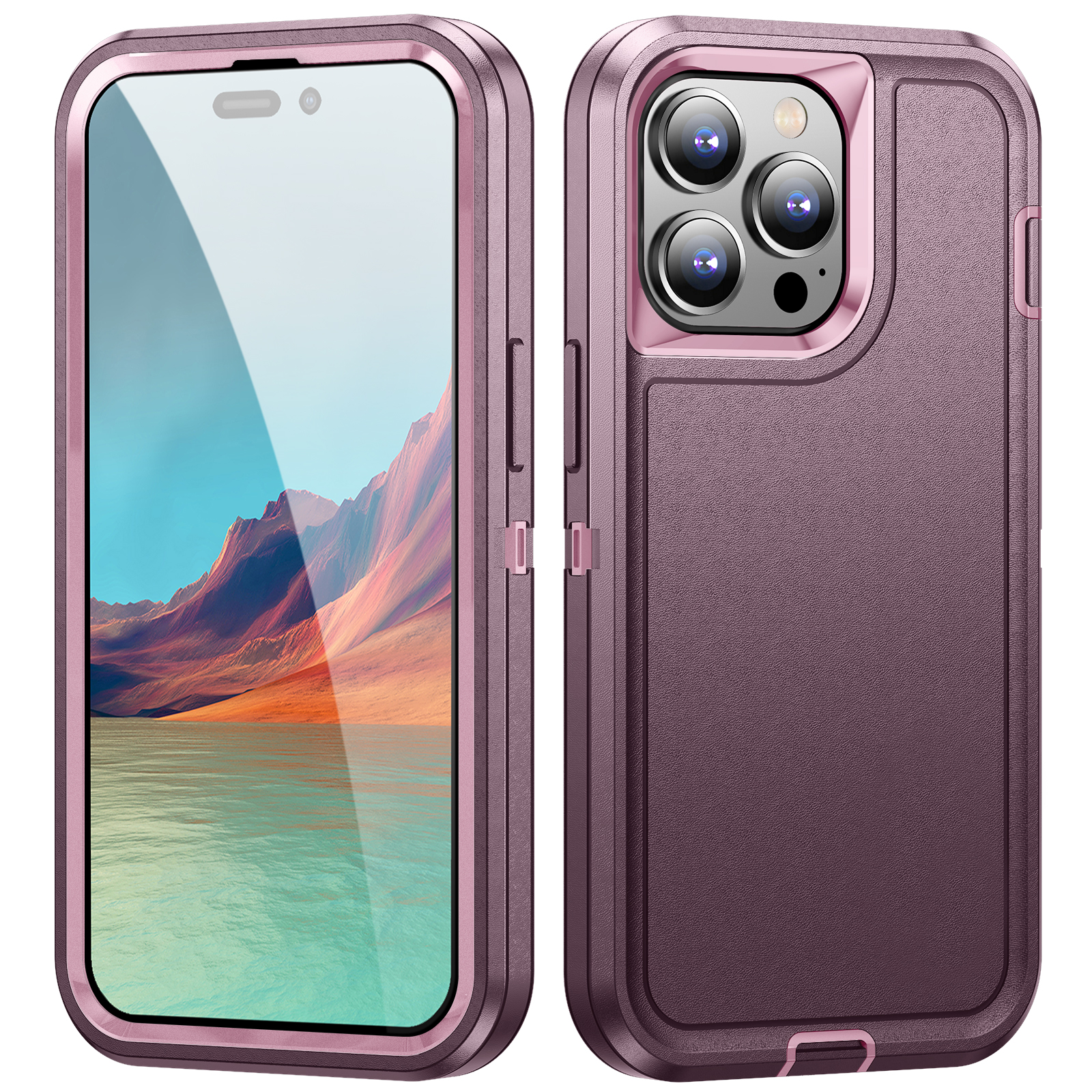 Schutzhülle Für Iphone 15 Pro Anti-Fall Hard PC+Soft TPU Telefonschale - Lila / Rosa, iPhone 15 Pro
Schutzhülle Für Iphone 15 Pro Anti-Fall Hard PC+Soft TPU Telefonschale - Lila / Rosa, iPhone 15 Pro