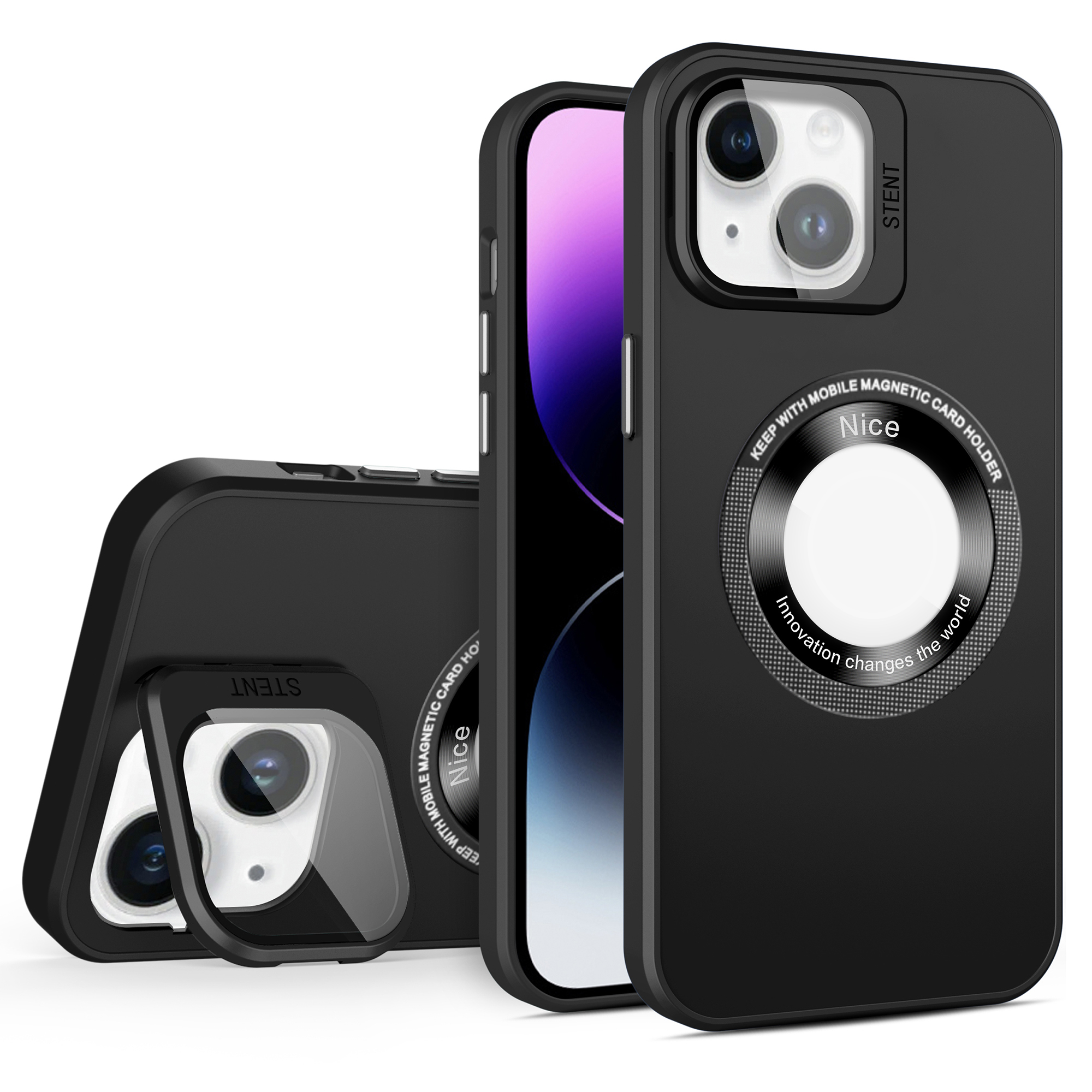 Kompatibel Mit Magsafe Hülle Für Iphone 15 Plus Pc+tpu+glassfilm Anti-drop-telefonabdeckung Mit Lens Kickstand - Schwarz, iPhone 15 Plus
Kompatibel Mit Magsafe Hülle Für Iphone 15 Plus Pc+tpu+glassfilm Anti-drop-telefonabdeckung Mit Lens Kickstand - Schwarz, iPhone 15 Plus