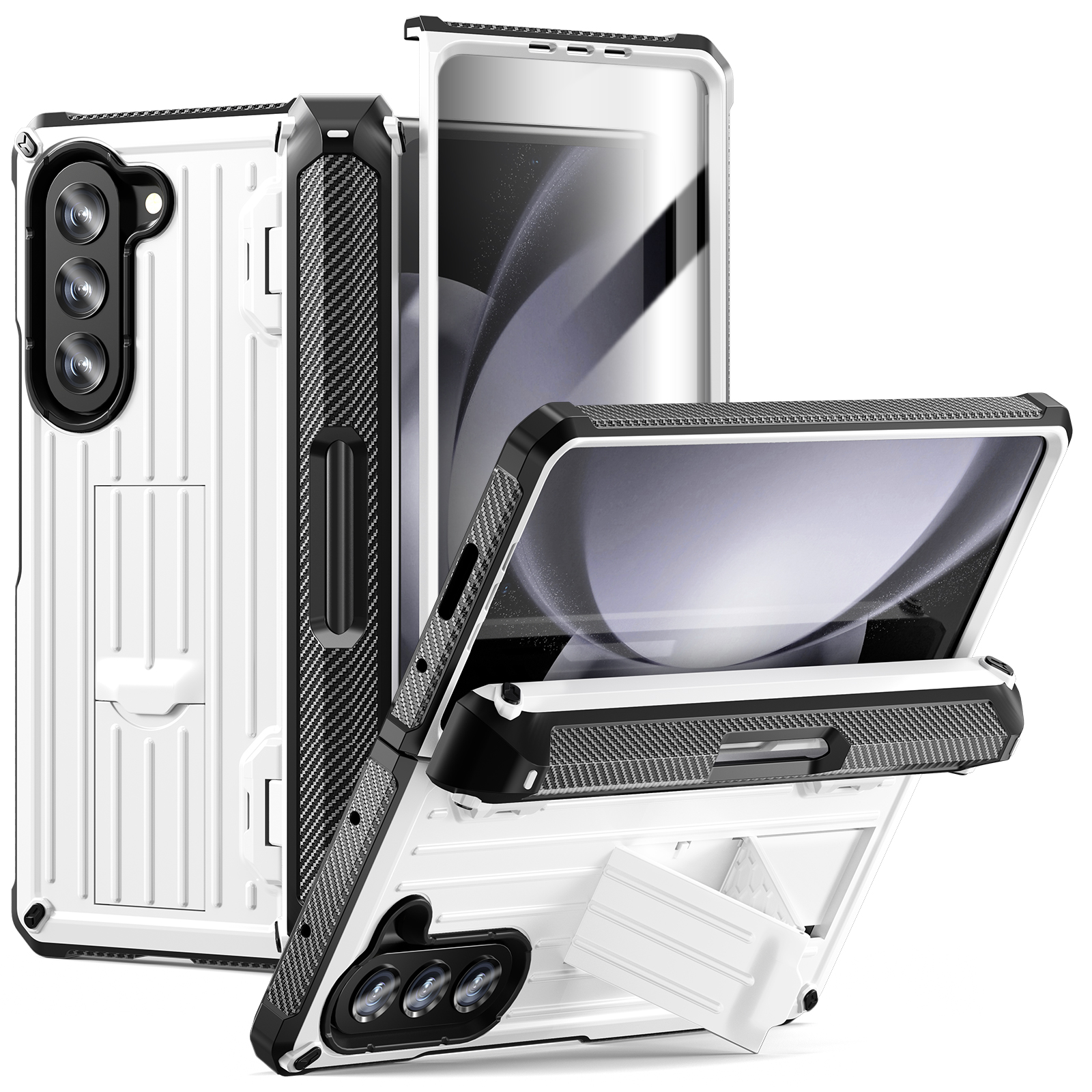 Für Samsung Galaxy Z Fold5 5G Stifthalter Scharnierschutz Folding Hülle PC+TPU -kickstand -telefonabdeckung Mit PET -bildschirm Beschützer - Weiß, Galaxy Z Fold5 5G
Für Samsung Galaxy Z Fold5 5G Stifthalter Scharnierschutz Folding Hülle PC+TPU -kickstand -telefonabdeckung Mit PET -bildschirm Beschützer - Weiß, Galaxy Z Fold5 5G