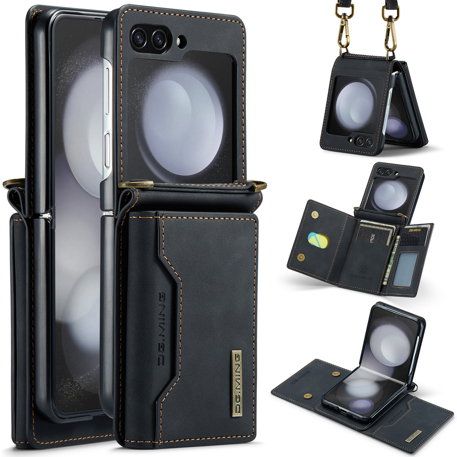 Dg. Ming M2 -serie Für Samsung Galaxy Z Flip5 5G Lederbeschichtet+pc -telefonhülle Magnetischer Kickstand Cover -kartenhalter - Schwarz, Galaxy Z Flip5 5G
Dg. Ming M2 -serie Für Samsung Galaxy Z Flip5 5G Lederbeschichtet+pc -telefonhülle Magnetischer Kickstand Cover -kartenhalter - Schwarz, Galaxy Z Flip5 5G