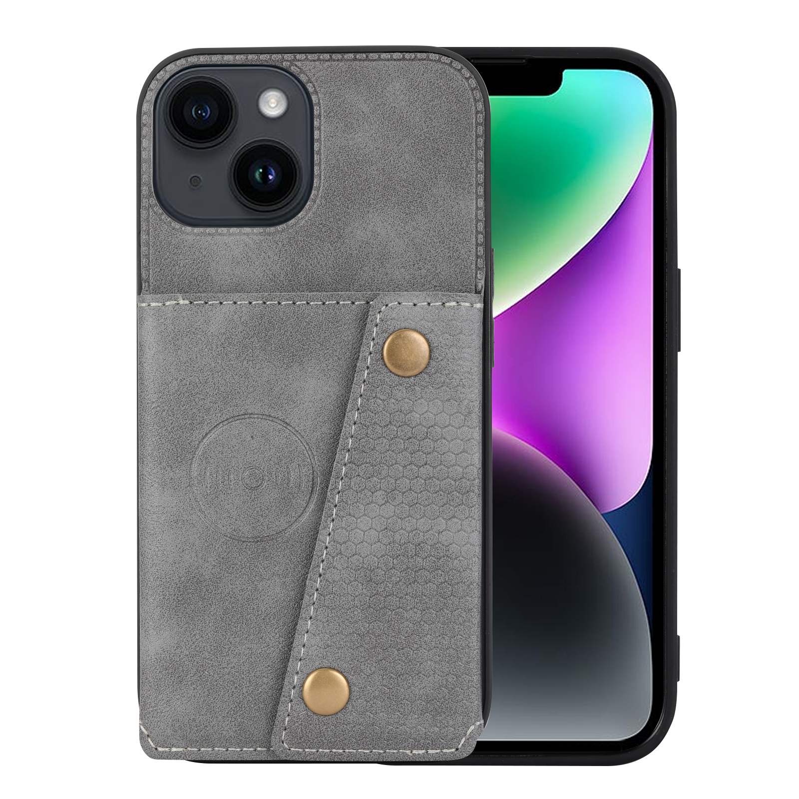 Für Das Iphone 15 Kickstand Shell PU Leder Beschichtete TPU -telefonabdeckung Mit Kartensteckplätzen - Grau, iPhone 15
Für Das Iphone 15 Kickstand Shell PU Leder Beschichtete TPU -telefonabdeckung Mit Kartensteckplätzen - Grau, iPhone 15