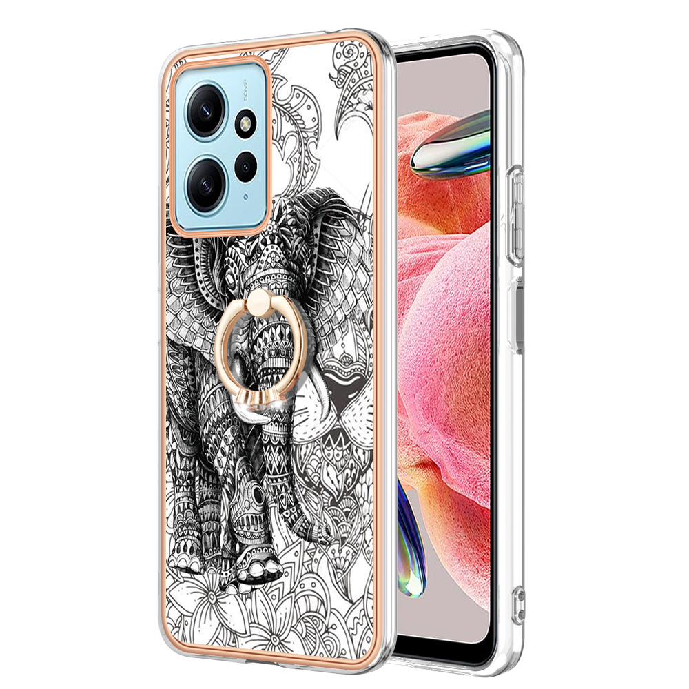 YB IMD Series-20-stil D Für Xiaomi Redmi Note 12 4G Ringhalter Kickstand Cover 2,0 mm TPU Schockfeste Elektroplated Telefonhülle - Totem -elefant, Xiaomi Redmi Note 12 4G
YB IMD Series-20-stil D Für Xiaomi Redmi Note 12 4G Ringhalter Kickstand Cover 2,0 mm TPU Schockfeste Elektroplated Telefonhülle - Totem -elefant, Xiaomi Redmi Note 12 4G