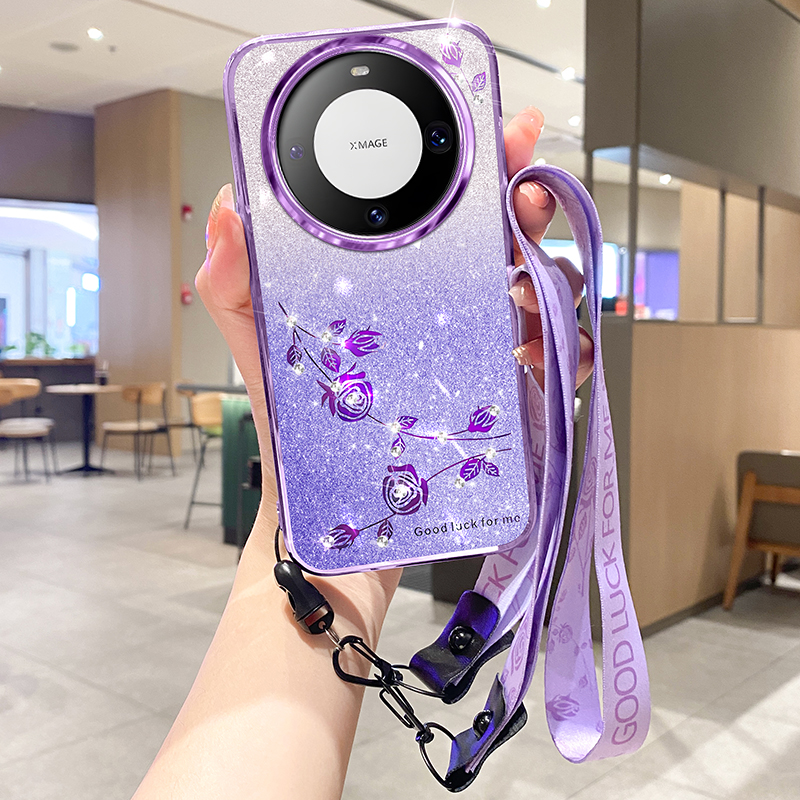 Für Huawei Mate 60 Pro Strash Decor Phone Hülle Blumenglitter -gradient TPU -abdeckung Mit Riemen - Lila, Huawei Mate 60 Pro
Für Huawei Mate 60 Pro Strash Decor Phone Hülle Blumenglitter -gradient TPU -abdeckung Mit Riemen - Lila, Huawei Mate 60 Pro