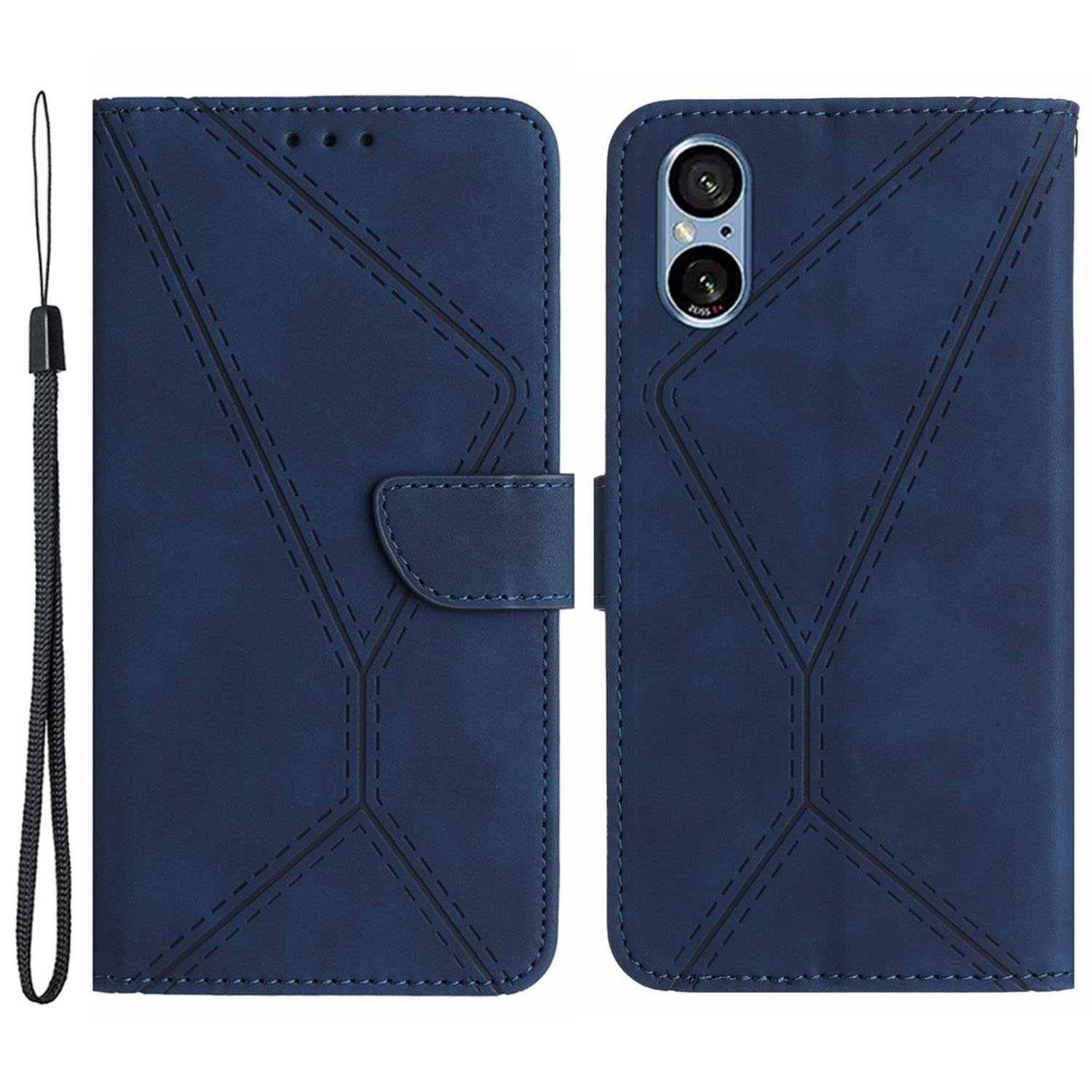 HT05 Für Sony Xperia 5 V ge Eingedruckte Linie Phone Cover Wallet Stand PU Leder Telefonhülle - Blau, Xperia 5 V
HT05 Für Sony Xperia 5 V ge Eingedruckte Linie Phone Cover Wallet Stand PU Leder Telefonhülle - Blau, Xperia 5 V