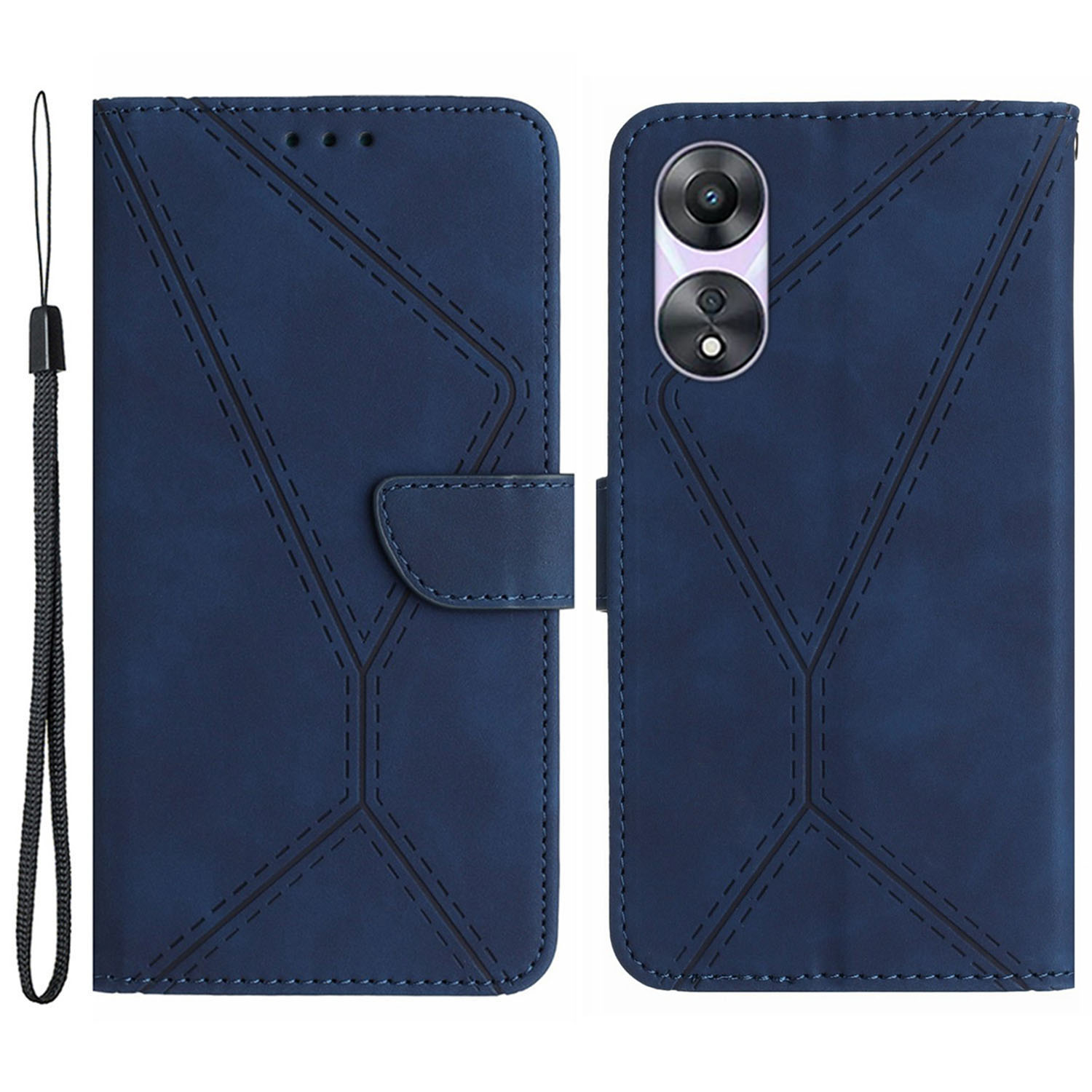 HT05 Für Oppo A58 4G PU Leder Telefon Hülle Gedruckte Linie Mobiltelefon Brieftasche Cover - Blau, Oppo A58 4G
HT05 Für Oppo A58 4G PU Leder Telefon Hülle Gedruckte Linie Mobiltelefon Brieftasche Cover - Blau, Oppo A58 4G