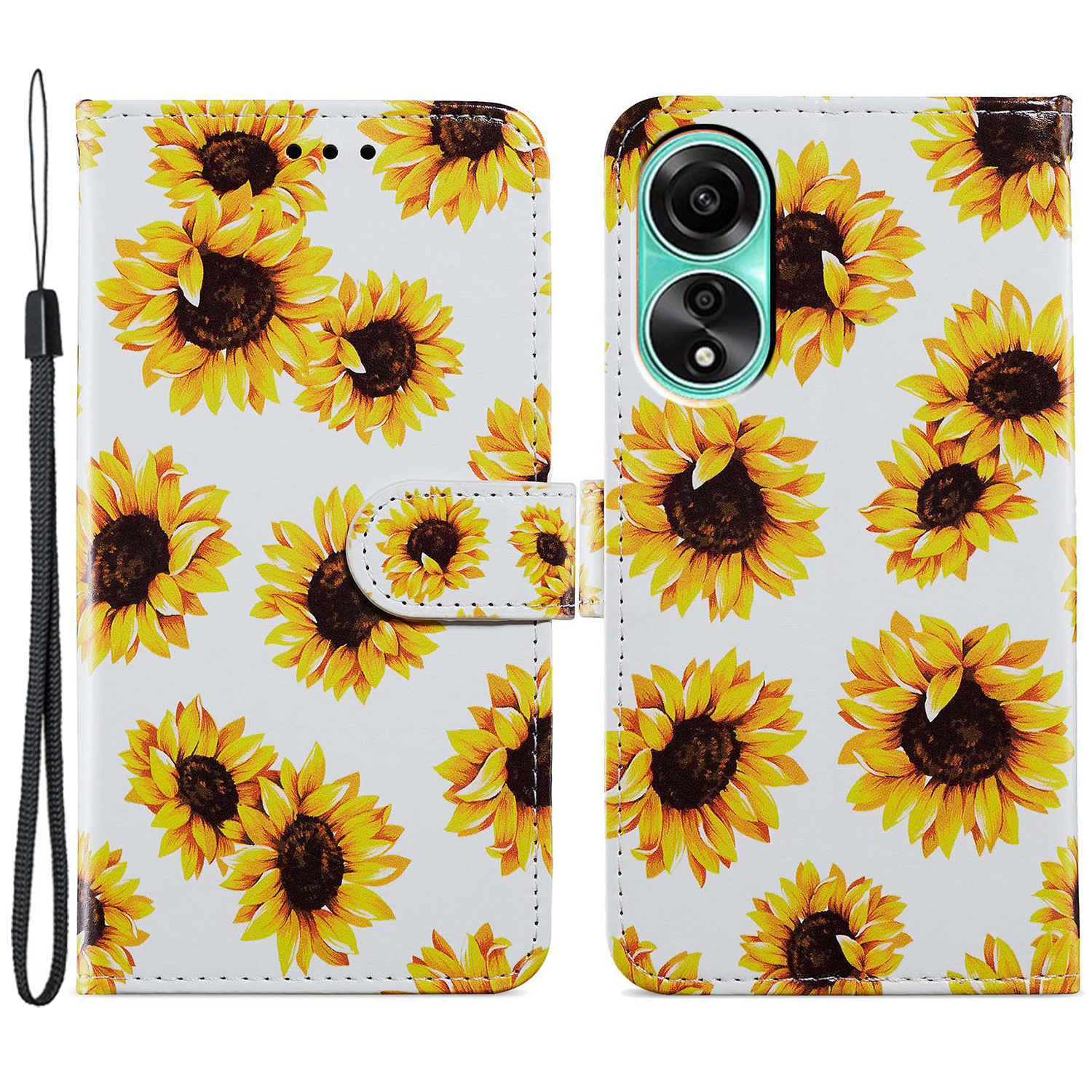 Für Oppo A58 4G Hülle PU Ledermuster Brieftasche Telefonabdeckung Mit Riemen - Sonnenblume, Oppo A58 4G
Für Oppo A58 4G Hülle PU Ledermuster Brieftasche Telefonabdeckung Mit Riemen - Sonnenblume, Oppo A58 4G