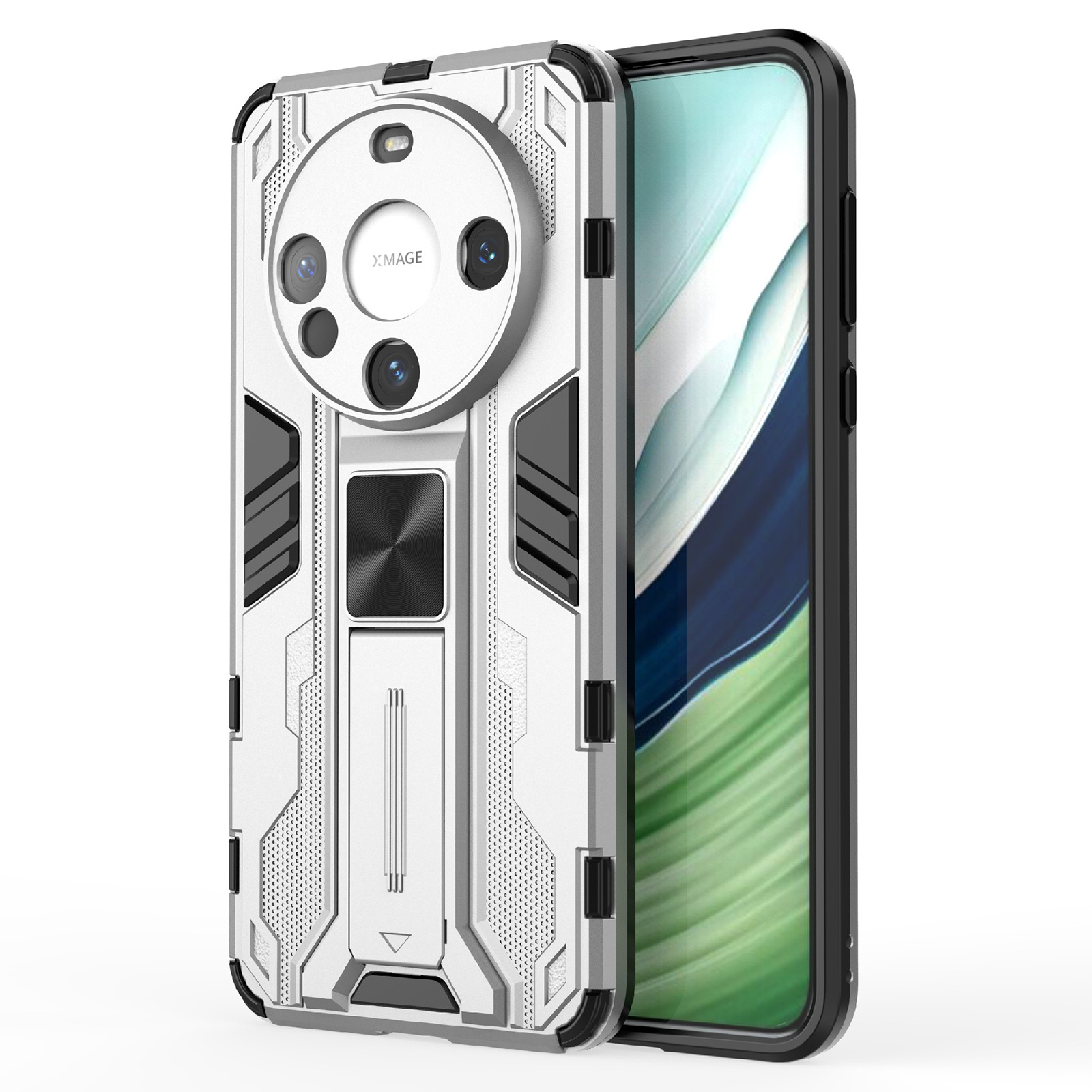 Für Huawei Mate 60 Case Mit Kickstand Combo PC+TPU -telefonabdeckung - Silber, Huawei Mate 60
Für Huawei Mate 60 Case Mit Kickstand Combo PC+TPU -telefonabdeckung - Silber, Huawei Mate 60