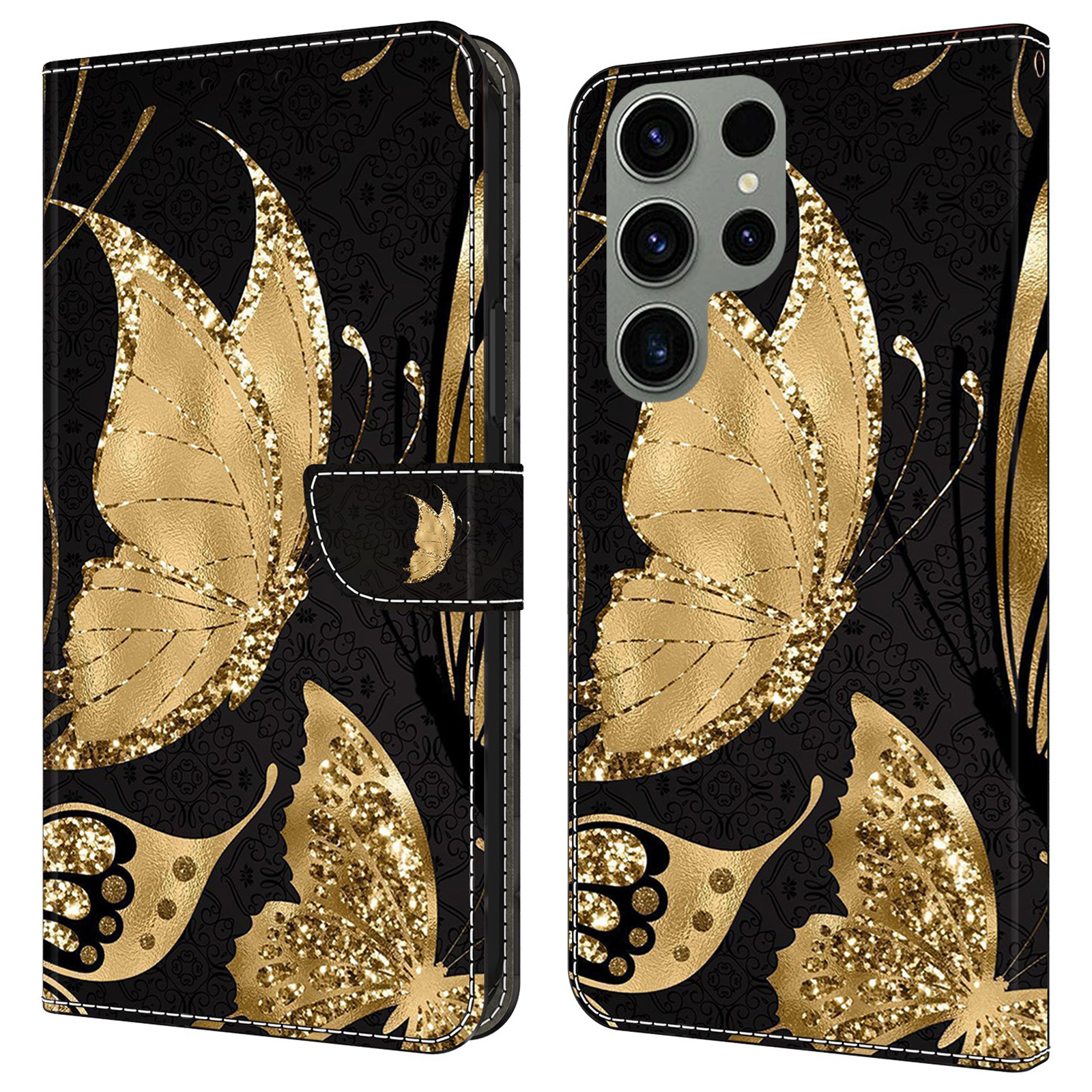 Für Samsung Galaxy S23 Ultra Case Protective Wallet Phone Case Mit Ständer - Goldener Schmetterling, Galaxy S23 Ultra
Für Samsung Galaxy S23 Ultra Case Protective Wallet Phone Case Mit Ständer - Goldener Schmetterling, Galaxy S23 Ultra