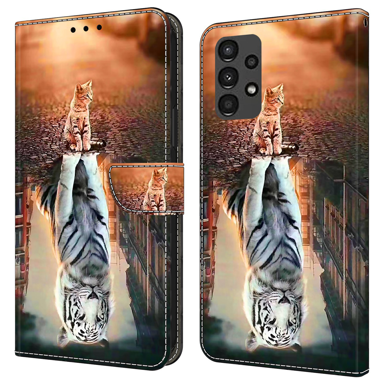 Für Samsung Galaxy A13 5G / A13 4G Hülle Schutz Lederflip -telefonabdeckung - Katze Und Tiger, Galaxy A13 5G
Für Samsung Galaxy A13 5G / A13 4G Hülle Schutz Lederflip -telefonabdeckung - Katze Und Tiger, Galaxy A13 5G