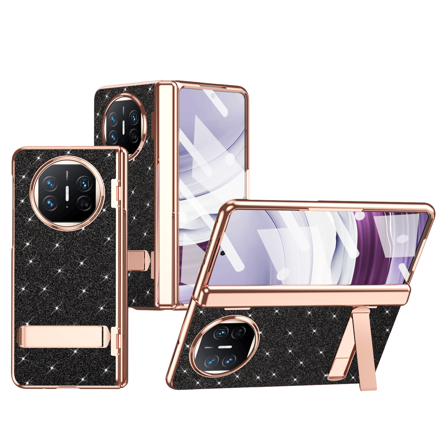 Für Huawei Mate X5 Hülle Kickstand Leder+pc Elektroplatte Telefonabdeckung Mit Temperamentvollem Glasfilm - Schwarz, Huawei Mate X5
Für Huawei Mate X5 Hülle Kickstand Leder+pc Elektroplatte Telefonabdeckung Mit Temperamentvollem Glasfilm - Schwarz, Huawei Mate X5