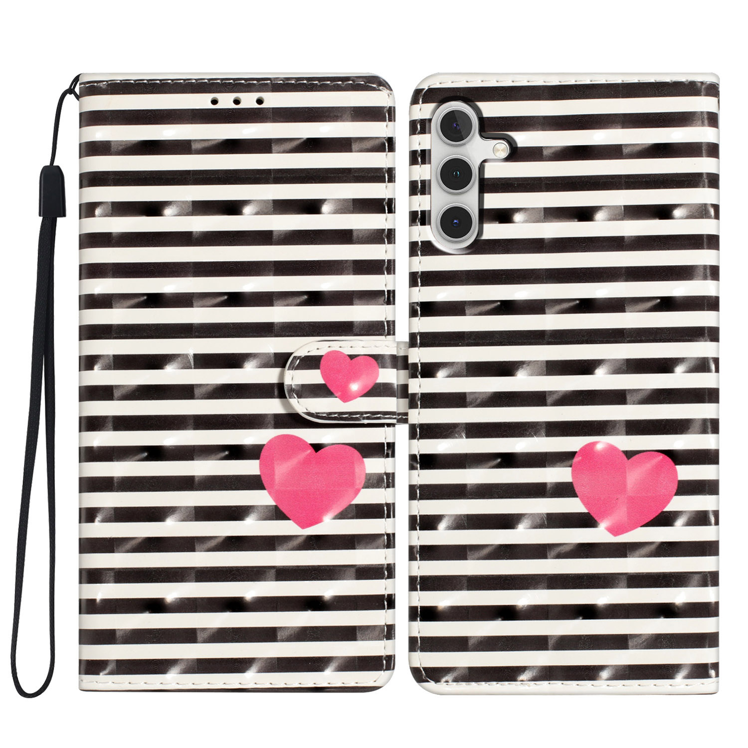 Für Samsung Galaxy A13 5G Hülle PU -ledermuster -druckständer Mit Riemen - Streifen / Herz, Galaxy A13 5G
Für Samsung Galaxy A13 5G Hülle PU -ledermuster -druckständer Mit Riemen - Streifen / Herz, Galaxy A13 5G