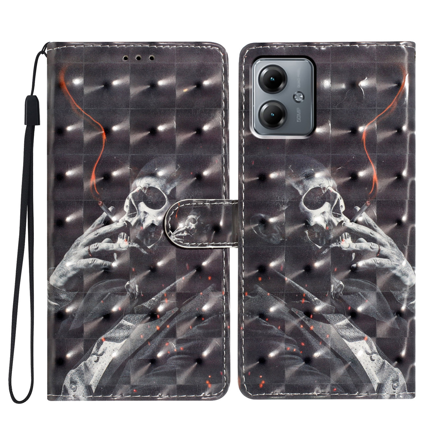Für Motorola Moto G54 5G Hülle 3D Muster Design PU Lederständer Flip Telefonabdeckung - Rauchskelett, Motorola Moto G54 5G
Für Motorola Moto G54 5G Hülle 3D Muster Design PU Lederständer Flip Telefonabdeckung - Rauchskelett, Motorola Moto G54 5G