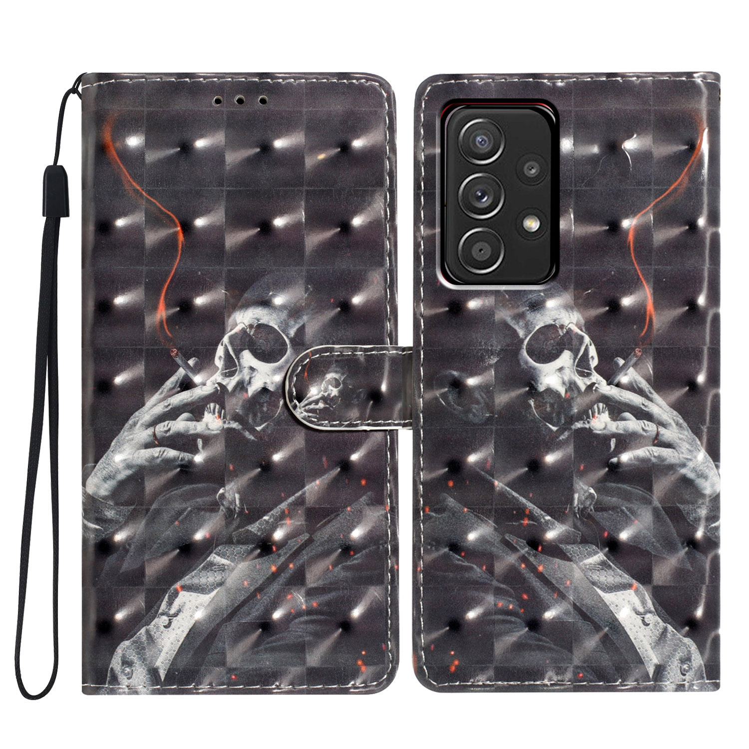 Für Samsung Galaxy A33 5G Hülle Ständer PU Leder 3D -muster -mobiltelefonabdeckung - Rauchskelett, Samsung Galaxy A33 5G
Für Samsung Galaxy A33 5G Hülle Ständer PU Leder 3D -muster -mobiltelefonabdeckung - Rauchskelett, Samsung Galaxy A33 5G